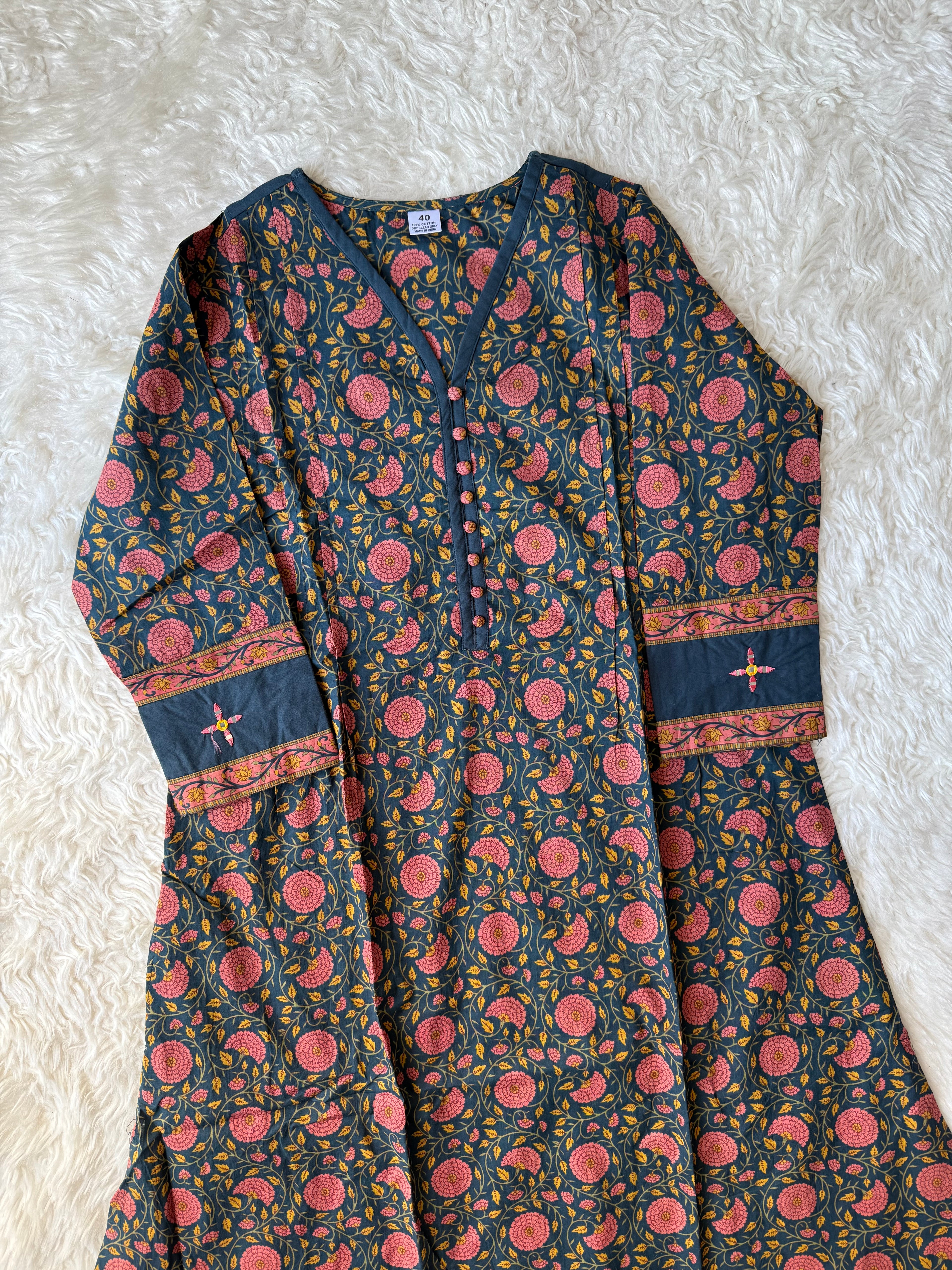 Premium Cotton Aline Kurti Plazo Dupatta Set
