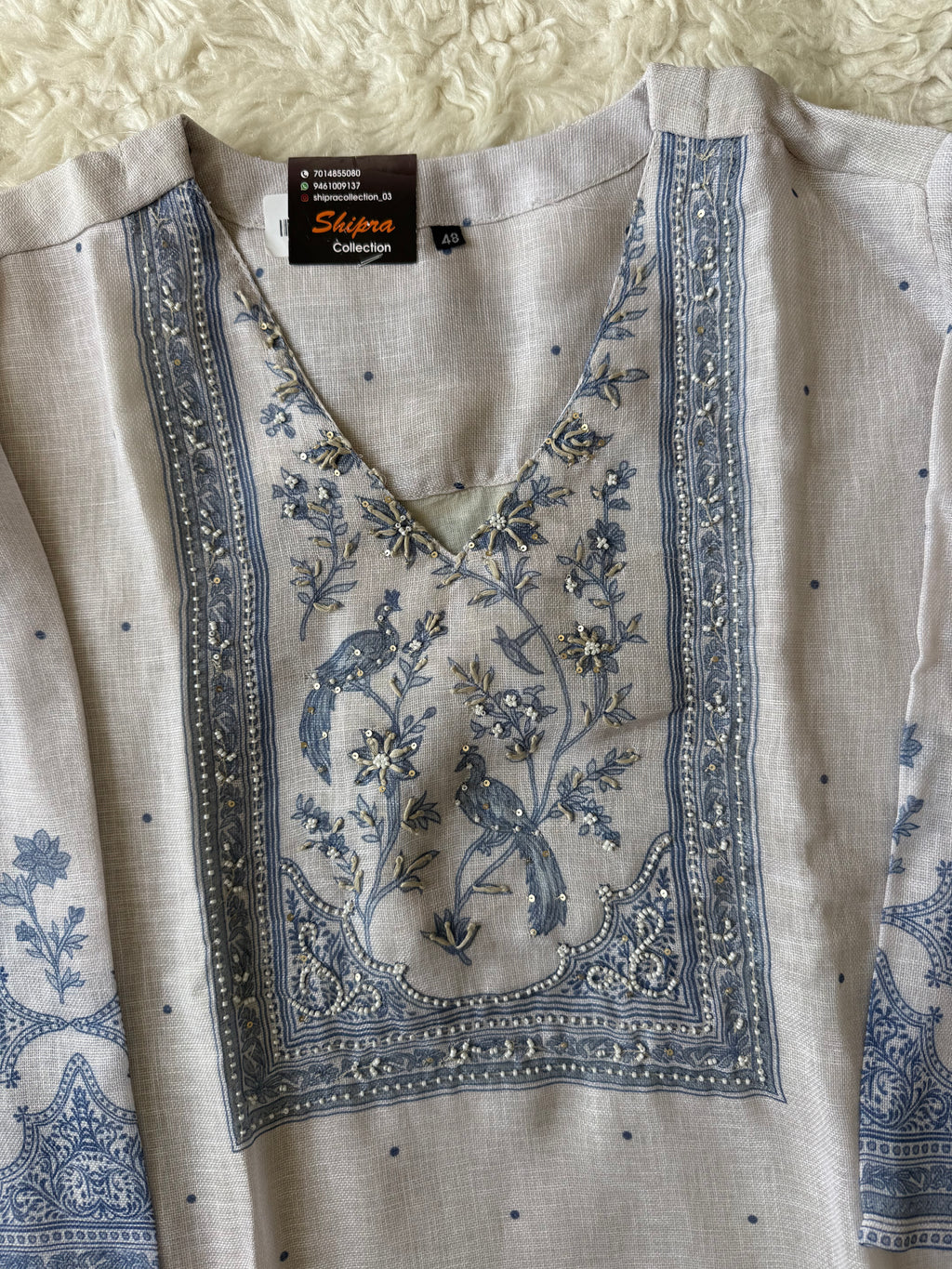 “Plus Size” Linen Kurti Pant Dupatta Set