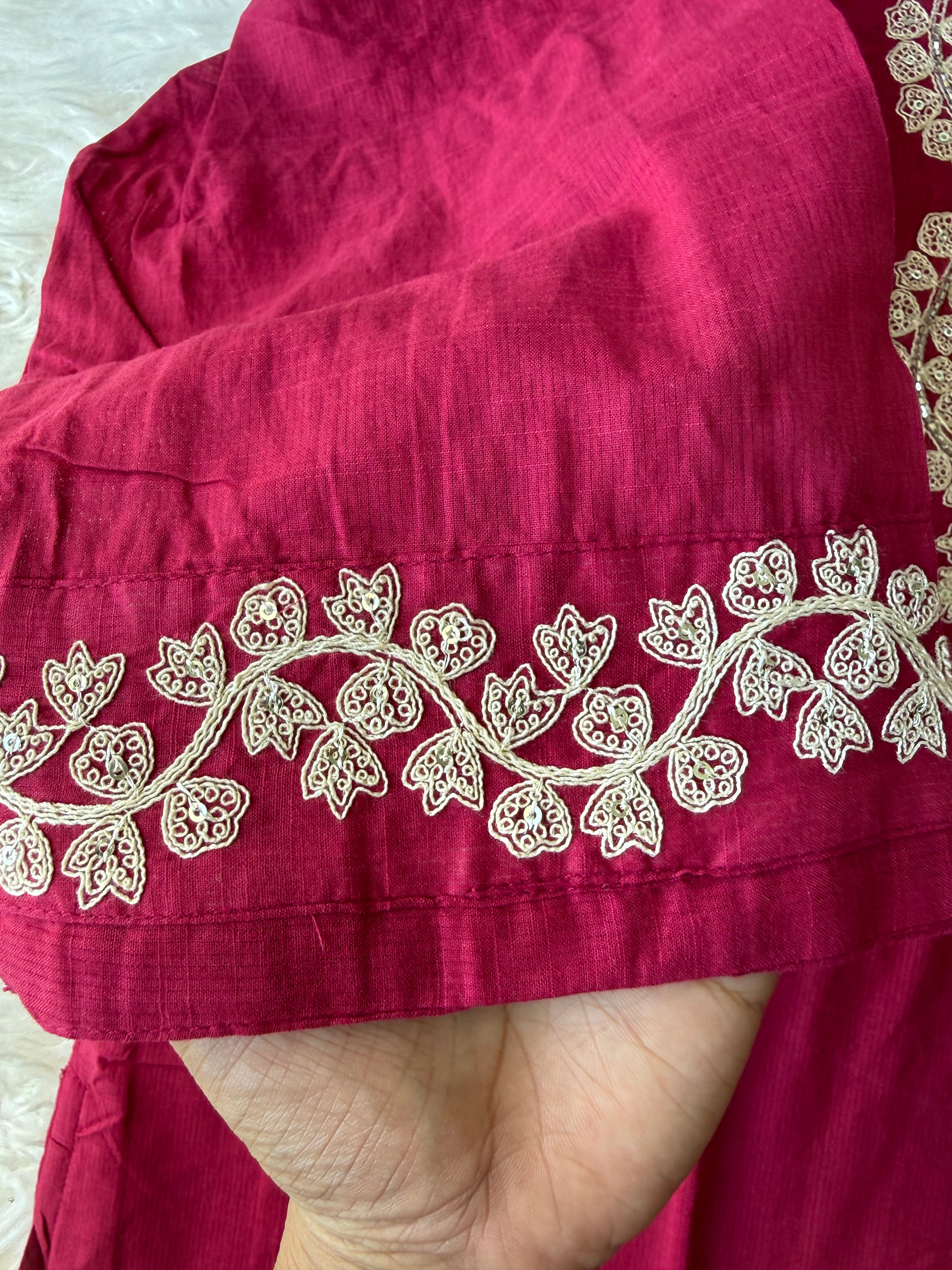 Premium Cotton Kurti Pant Dupatta Set