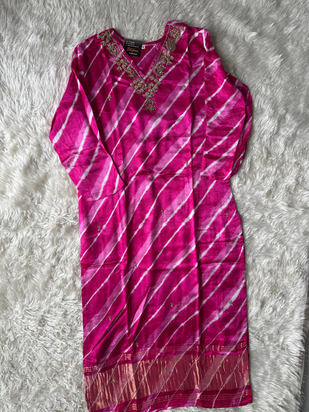 Gazi Silk Kurti Pant Dupatta Set