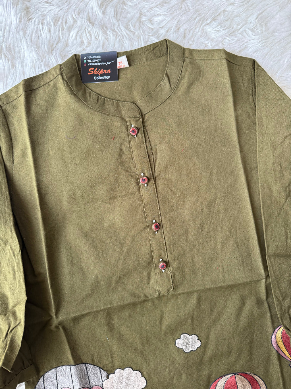 “Plus Size” Khadi Cotton Short Kurti