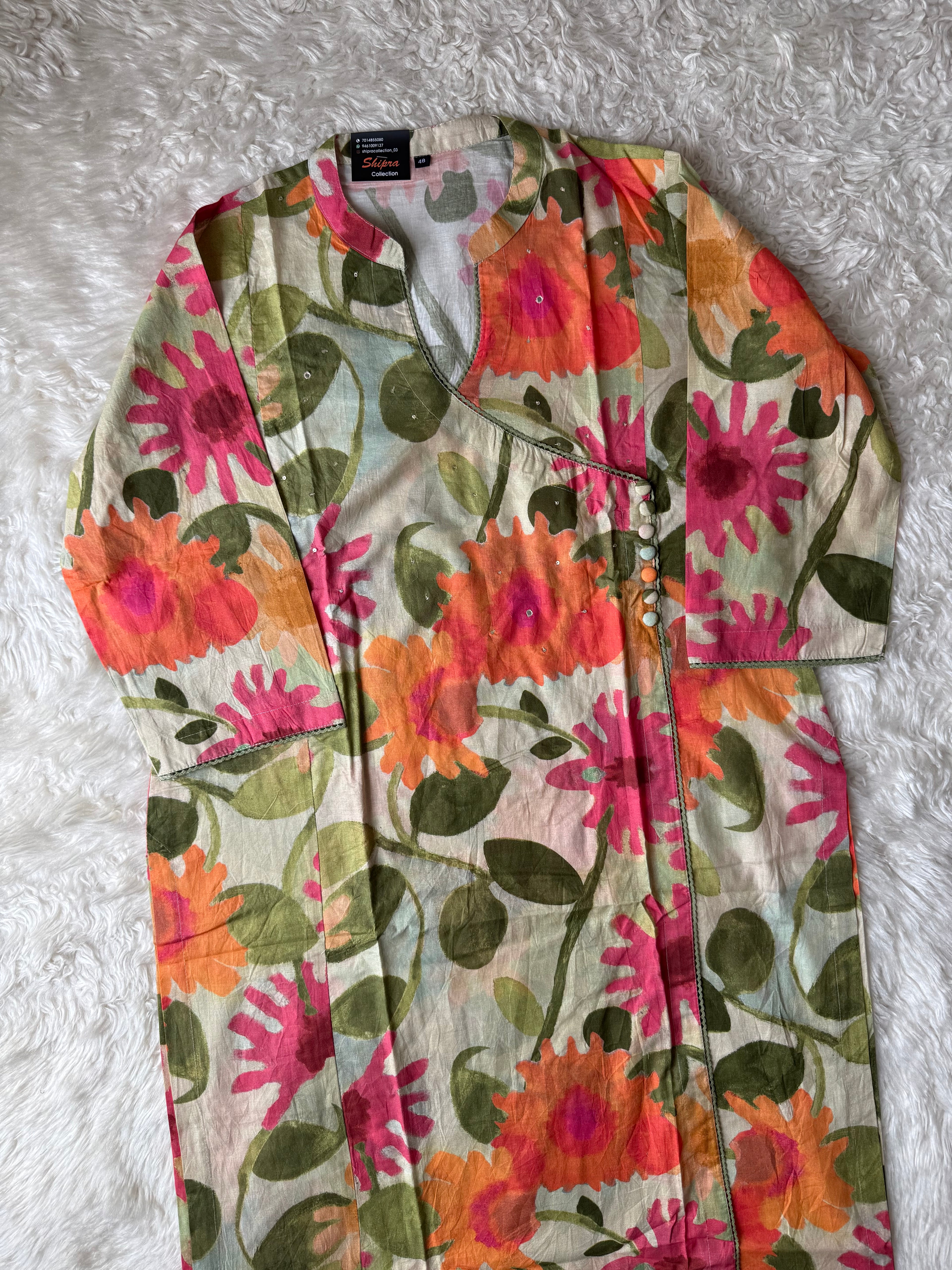 Premium Cotton Kurti Pant Dupatta Set