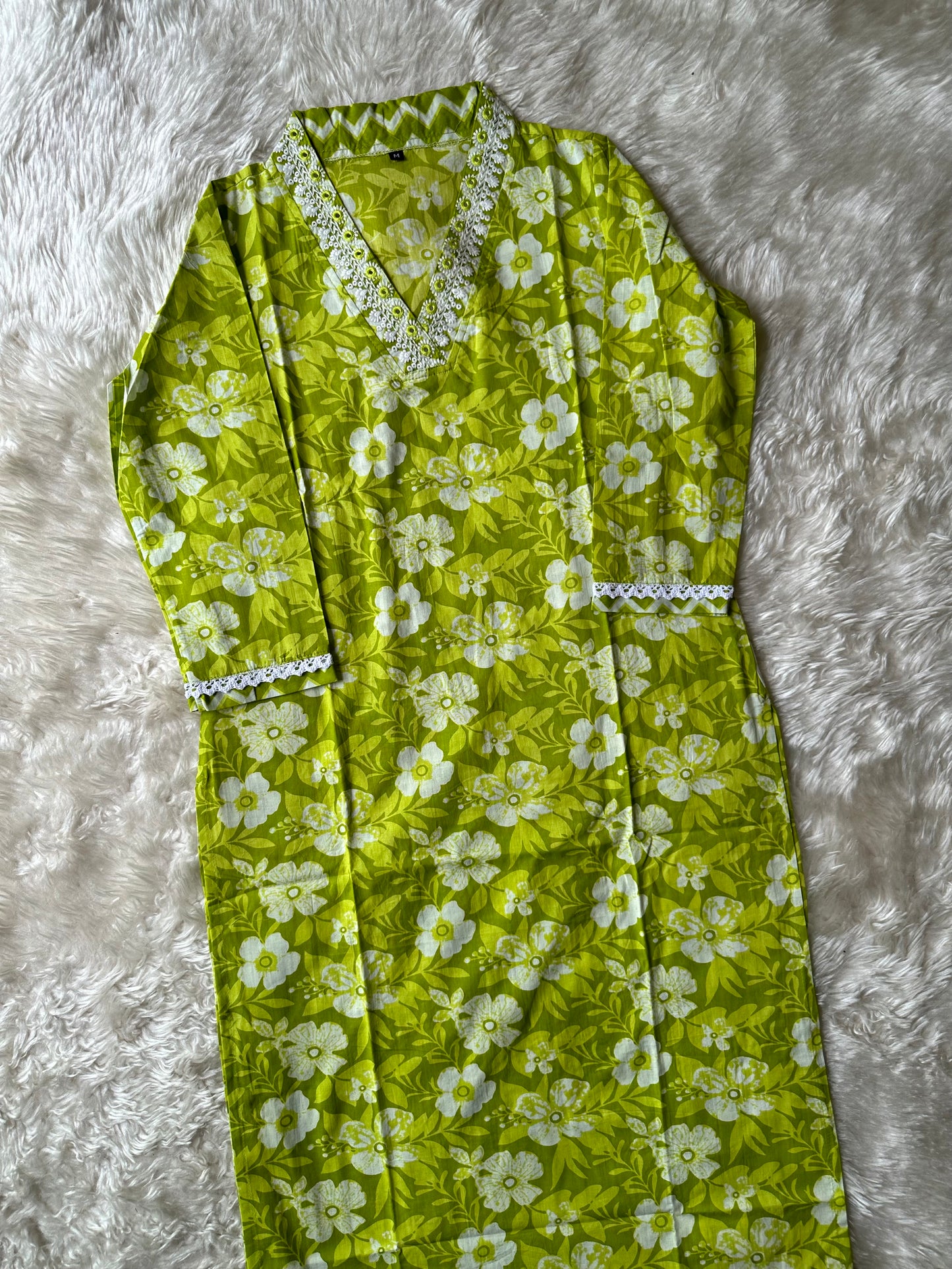 Pure Cotton Kurti Pant Dupatta Set