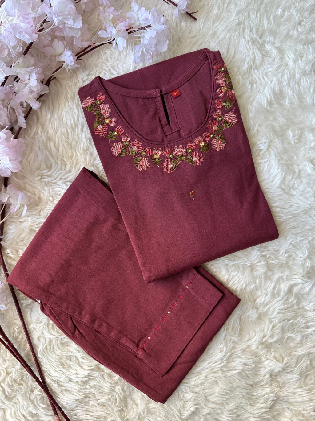 Premium Khadi Cotton Kurti Pant Set
