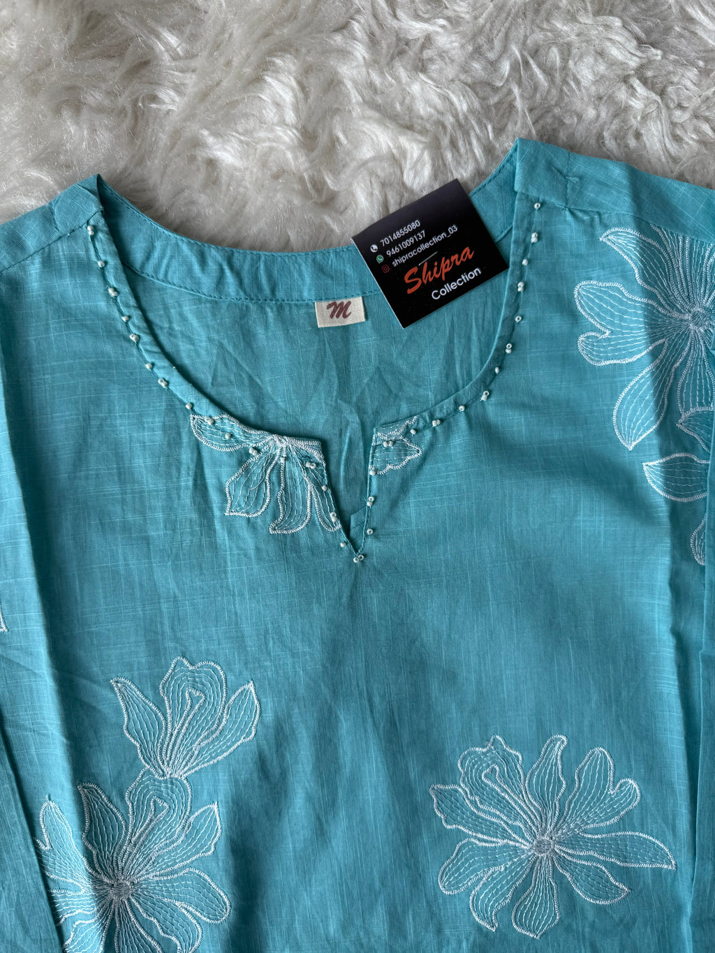 Slub Cotton Kurti Pant Set