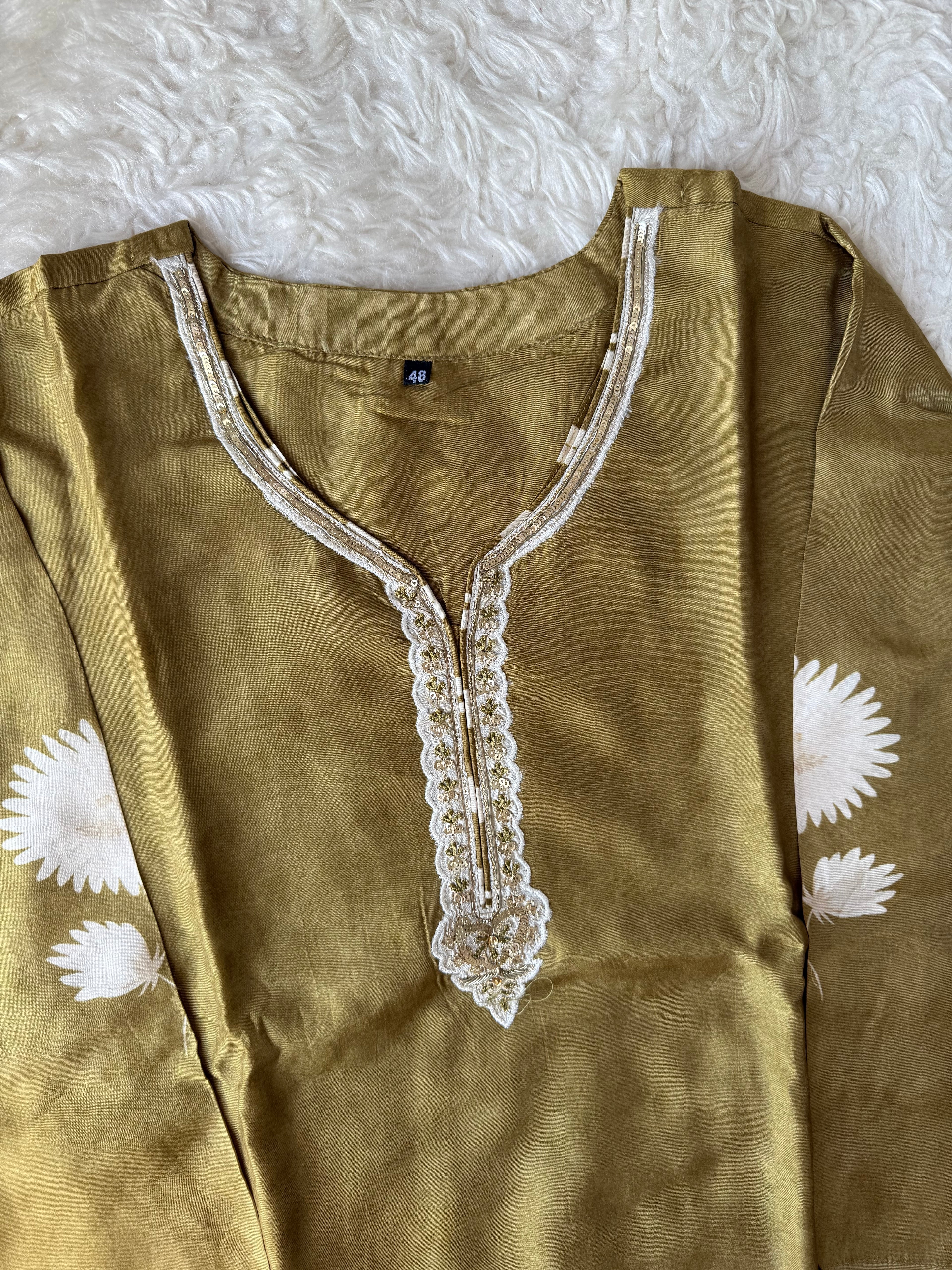 “Plus Size” Russian Silk Kurti Pant Dupatta Set