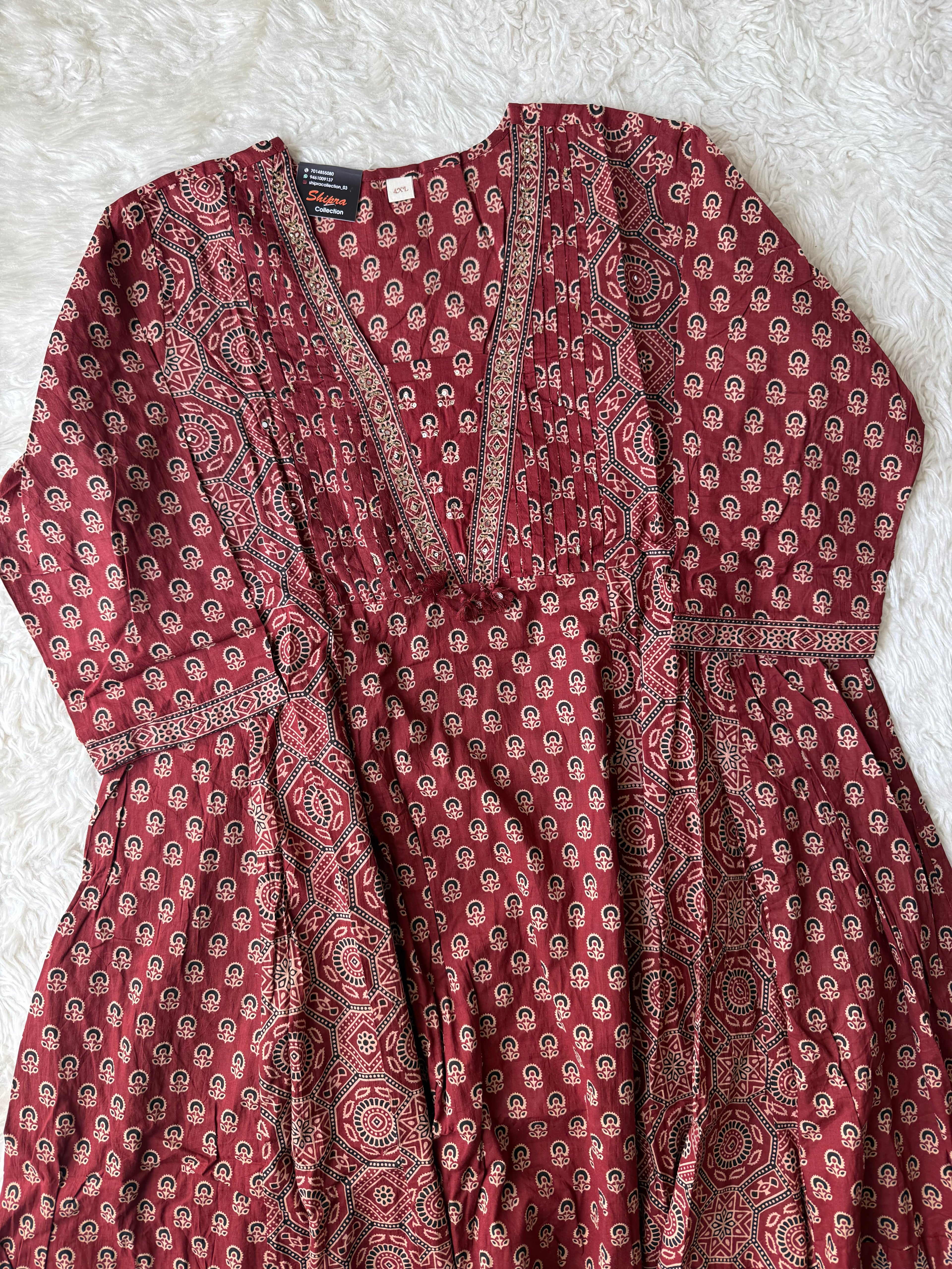Premium Cotton FLARE Kurti Pant Dupatta Set