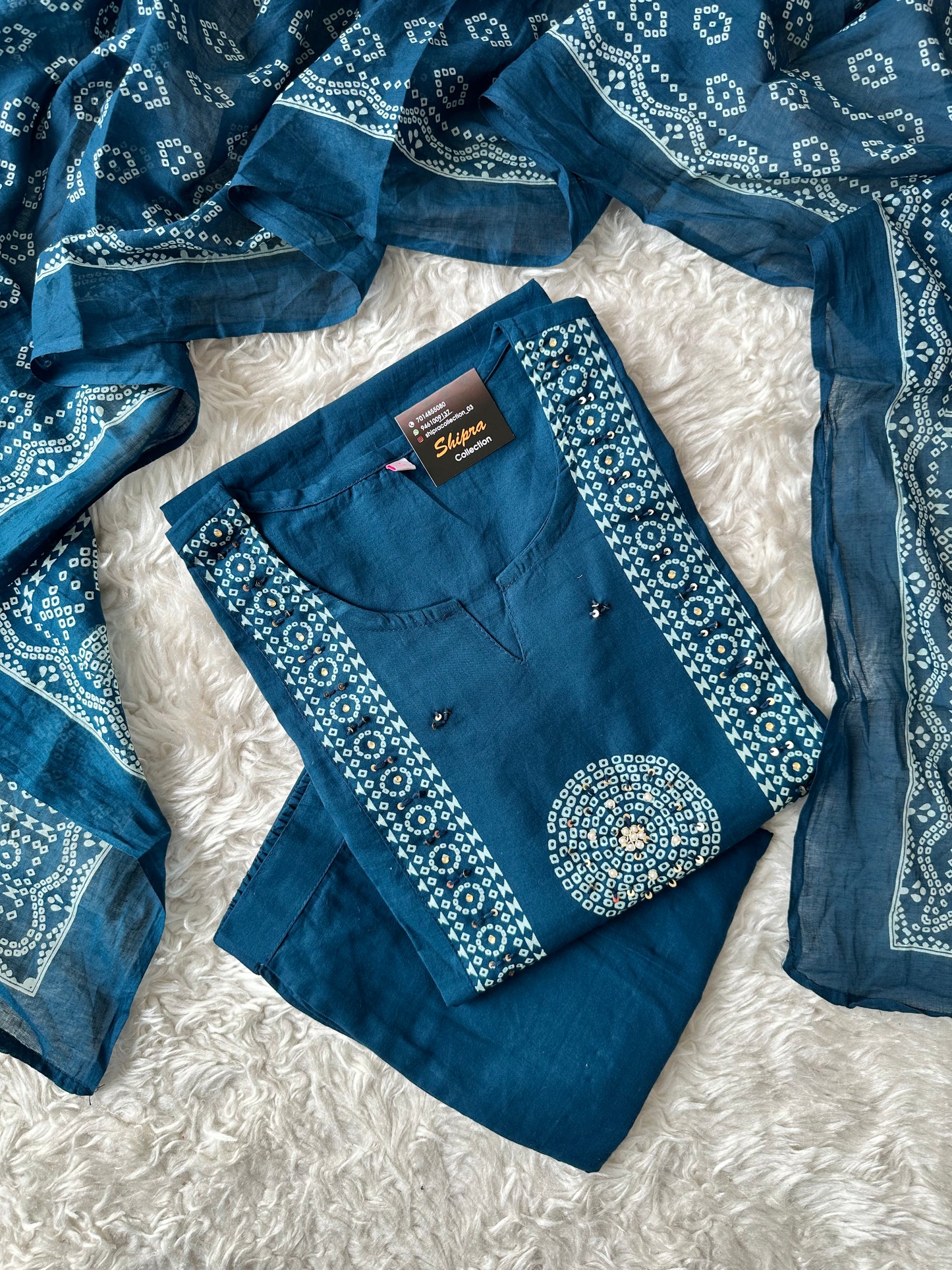 Premium Cotton Kurti Pant Dupatta Set
