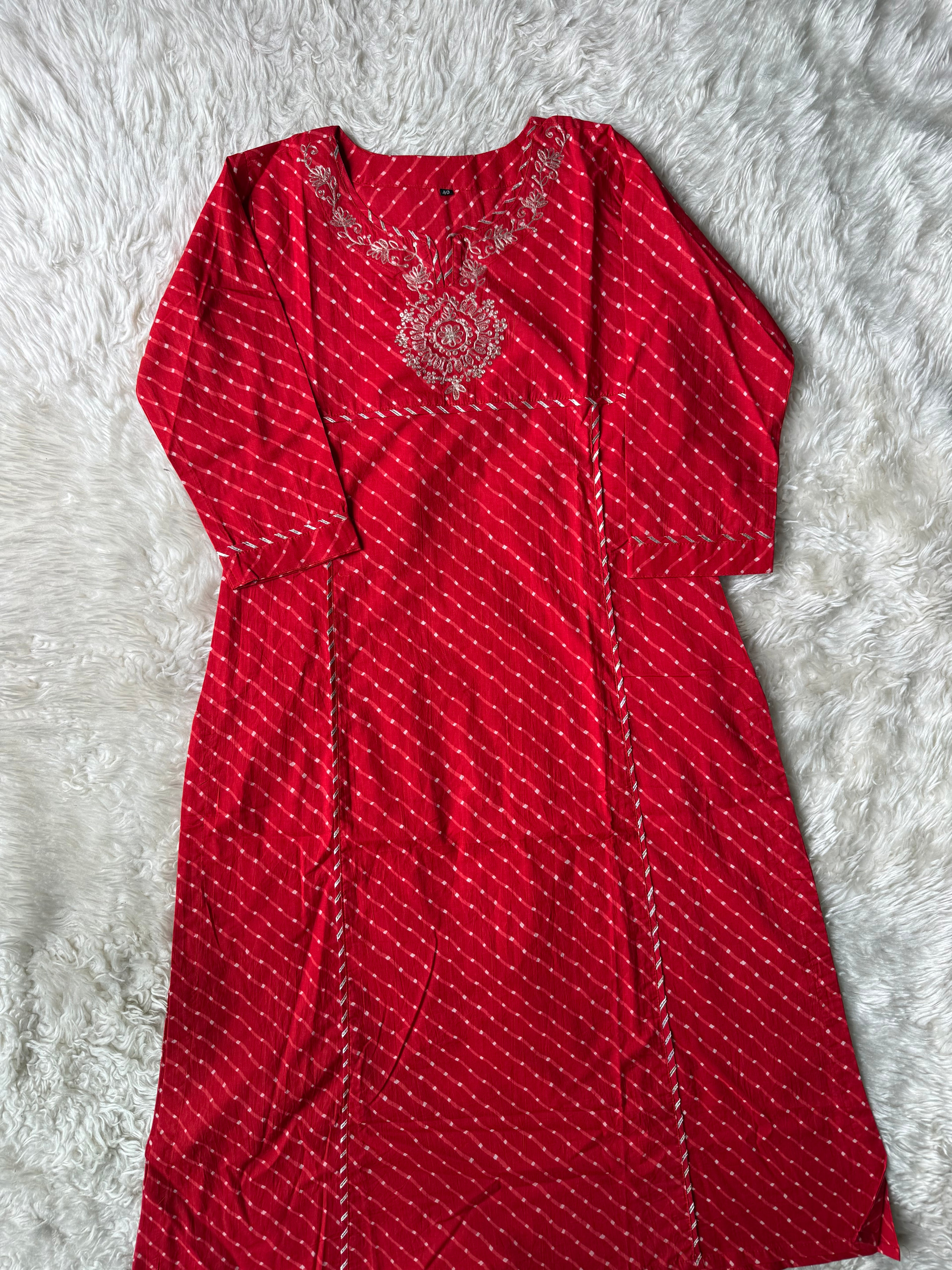 Premium Cotton Lehariya Set