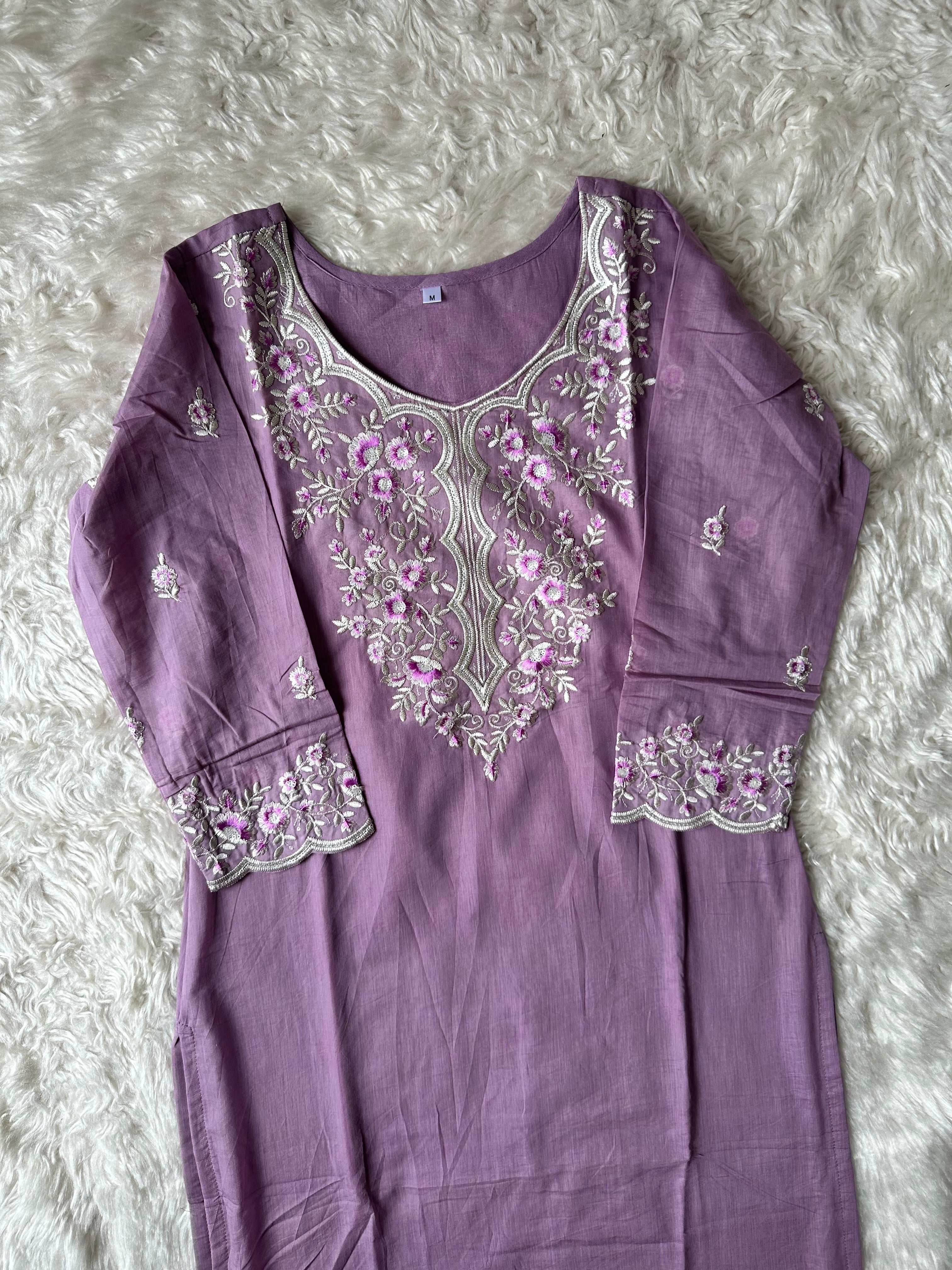 Mul Cotton Kurti Sharara Dupatta Set