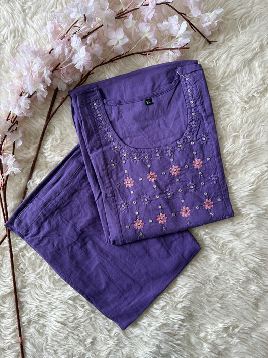 Cotton FLARE Kurti Pant Set