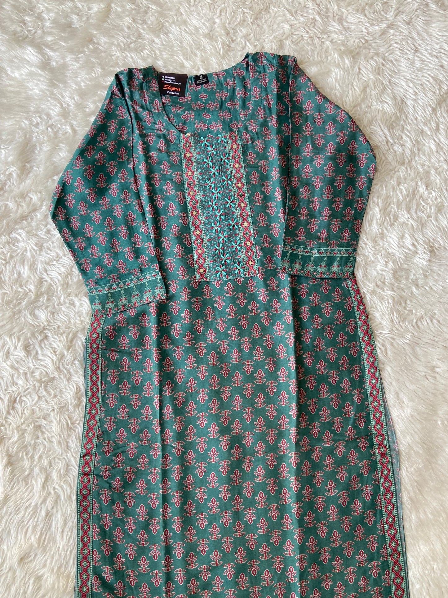 Crepe Silk Kurti Pant Dupatta Set