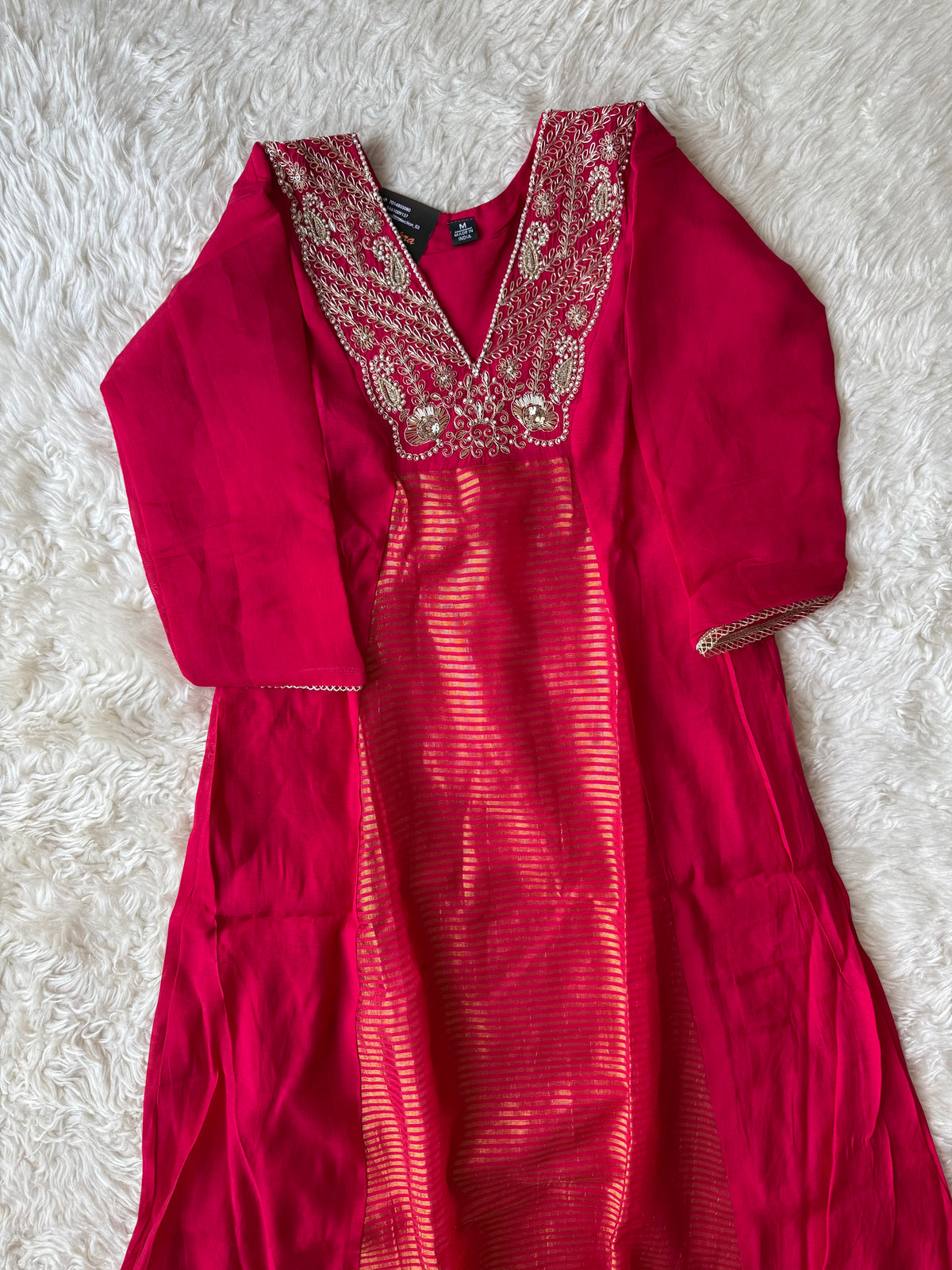 Pure Muslin Silk Kurti Pant Dupatta Set