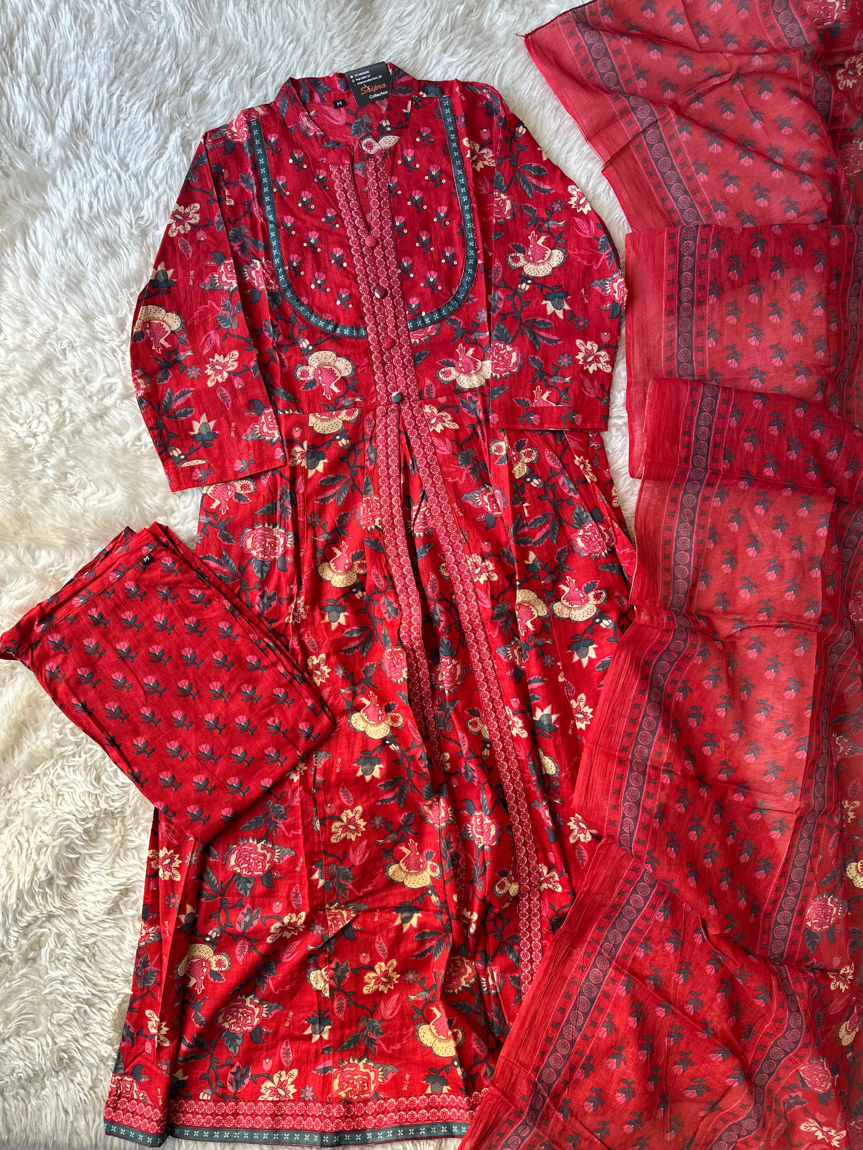 Budget Friendly FLARE Kurti Pant Dupatta Set