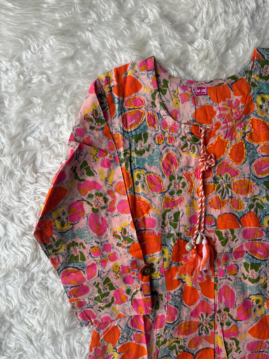 Breathable Cotton Patch Work Co-ord Set