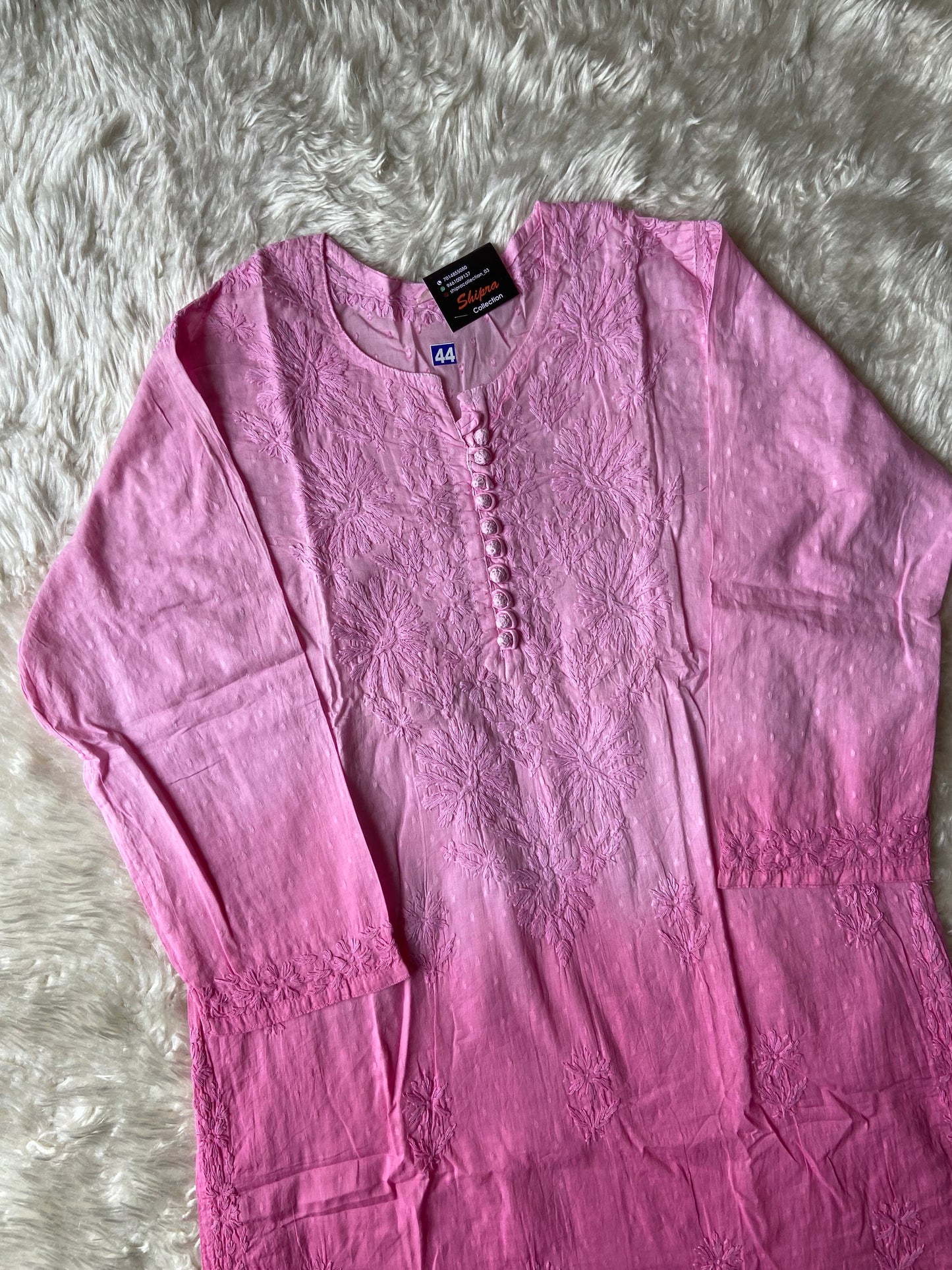 Dobey Cotton Chikankari kurti