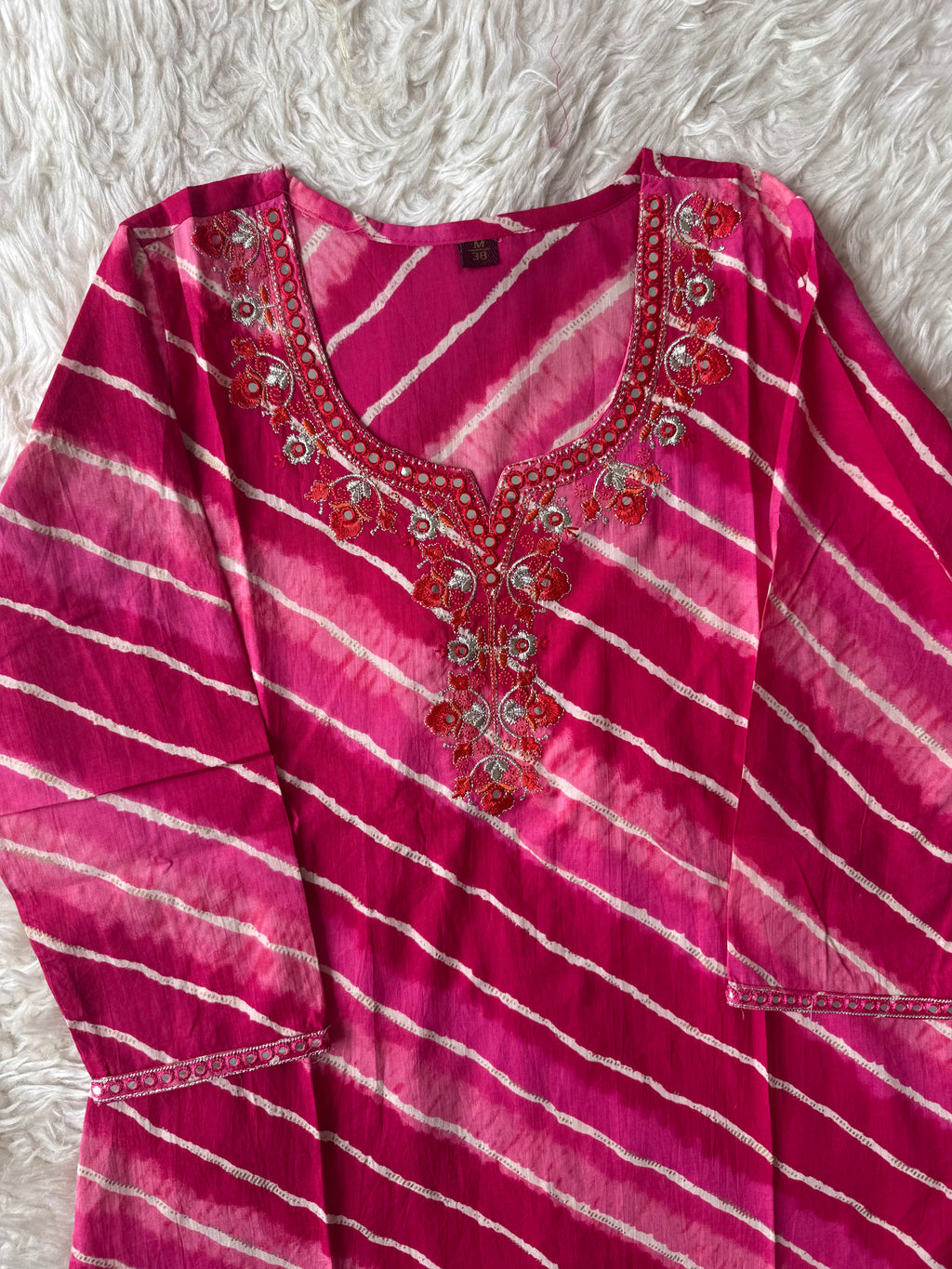 Pure Cotton Lehariya Set