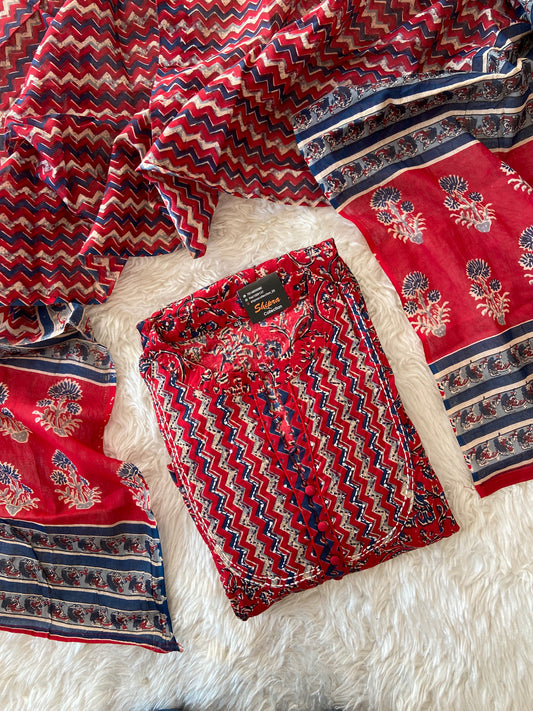 Premium Cotton Kurti Dupatta Set