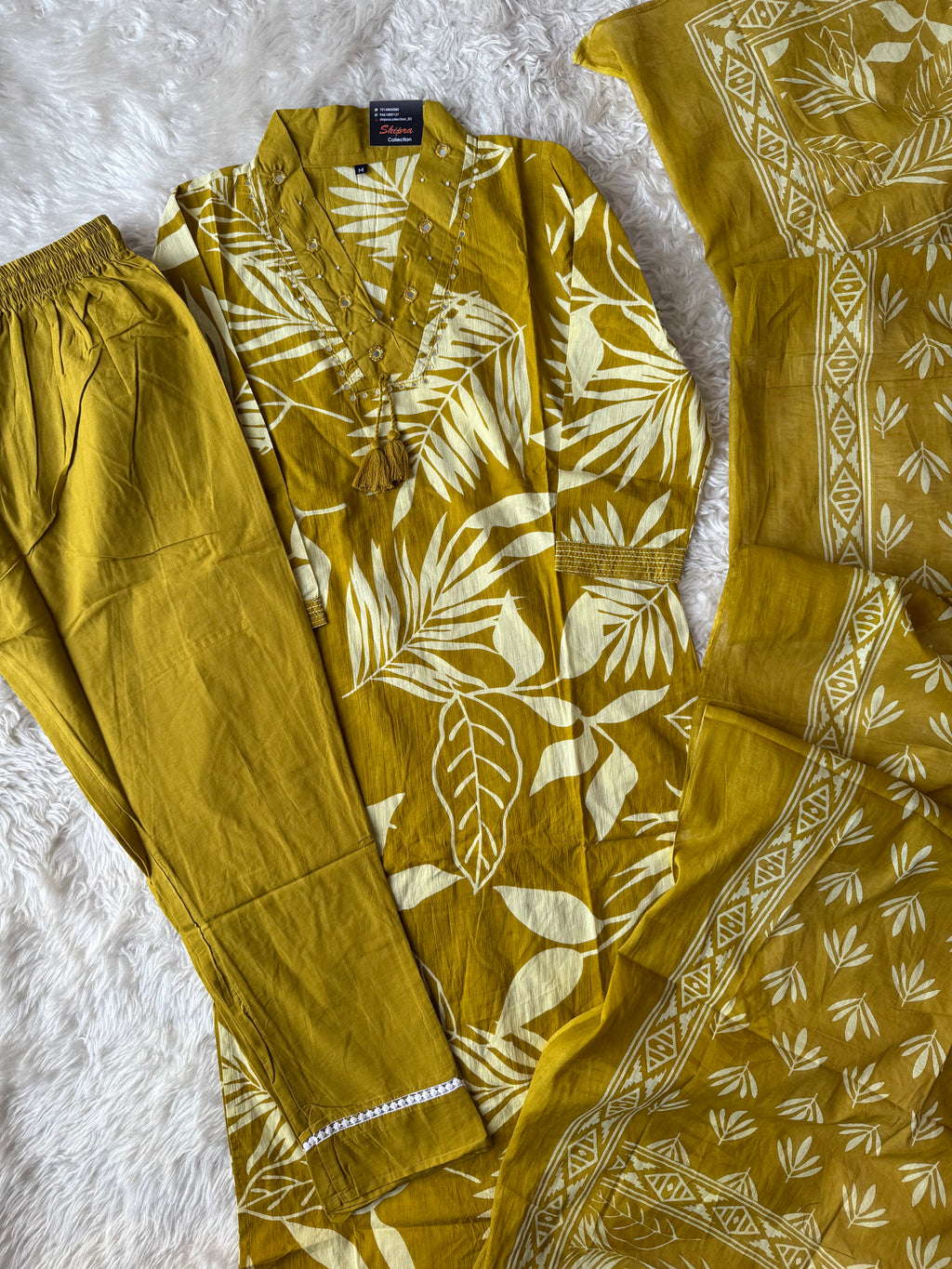 Budget Friendly Kurti Pant Dupatta Set