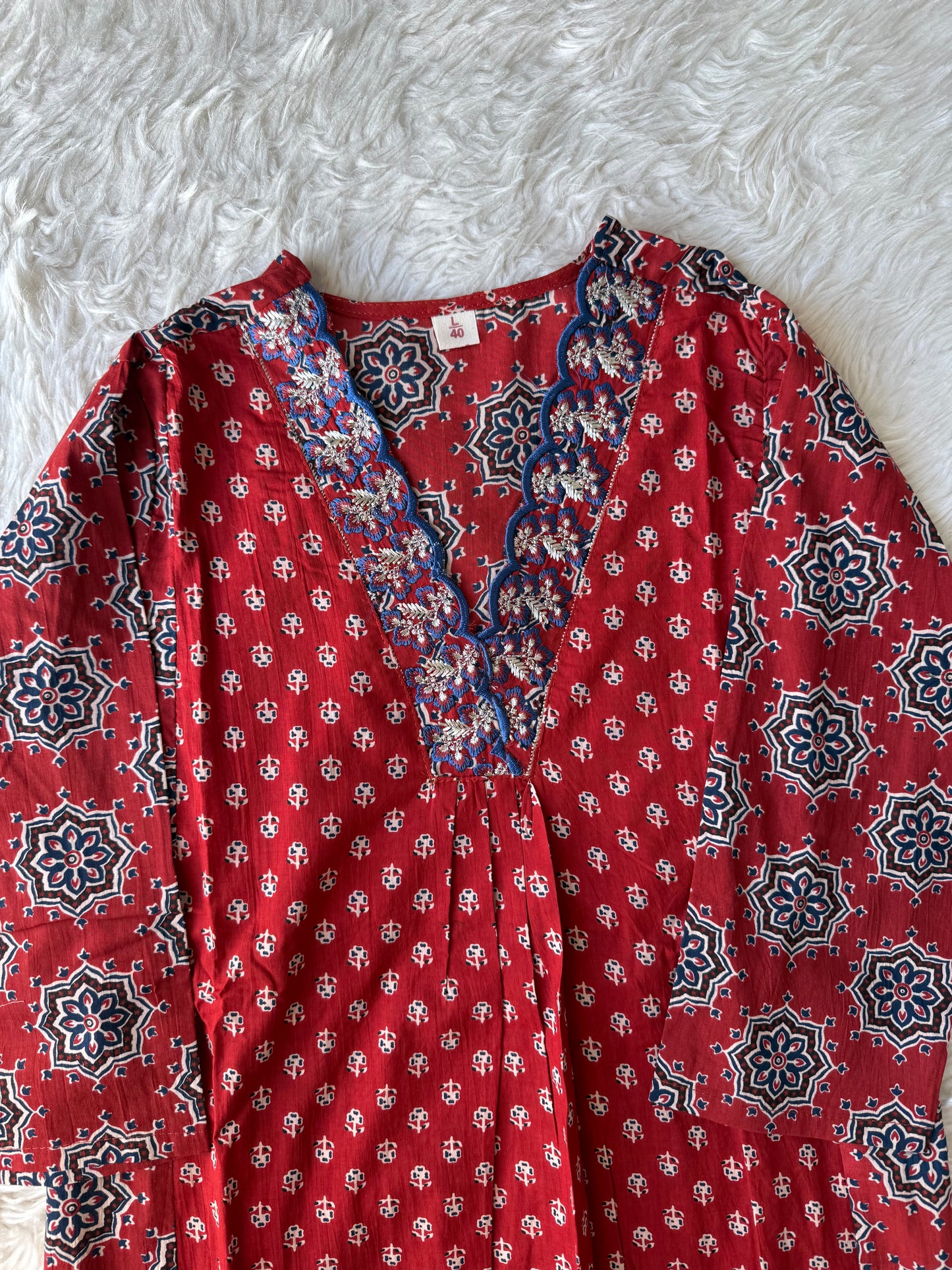 Pure Cotton Kurti Pant Dupatta Set