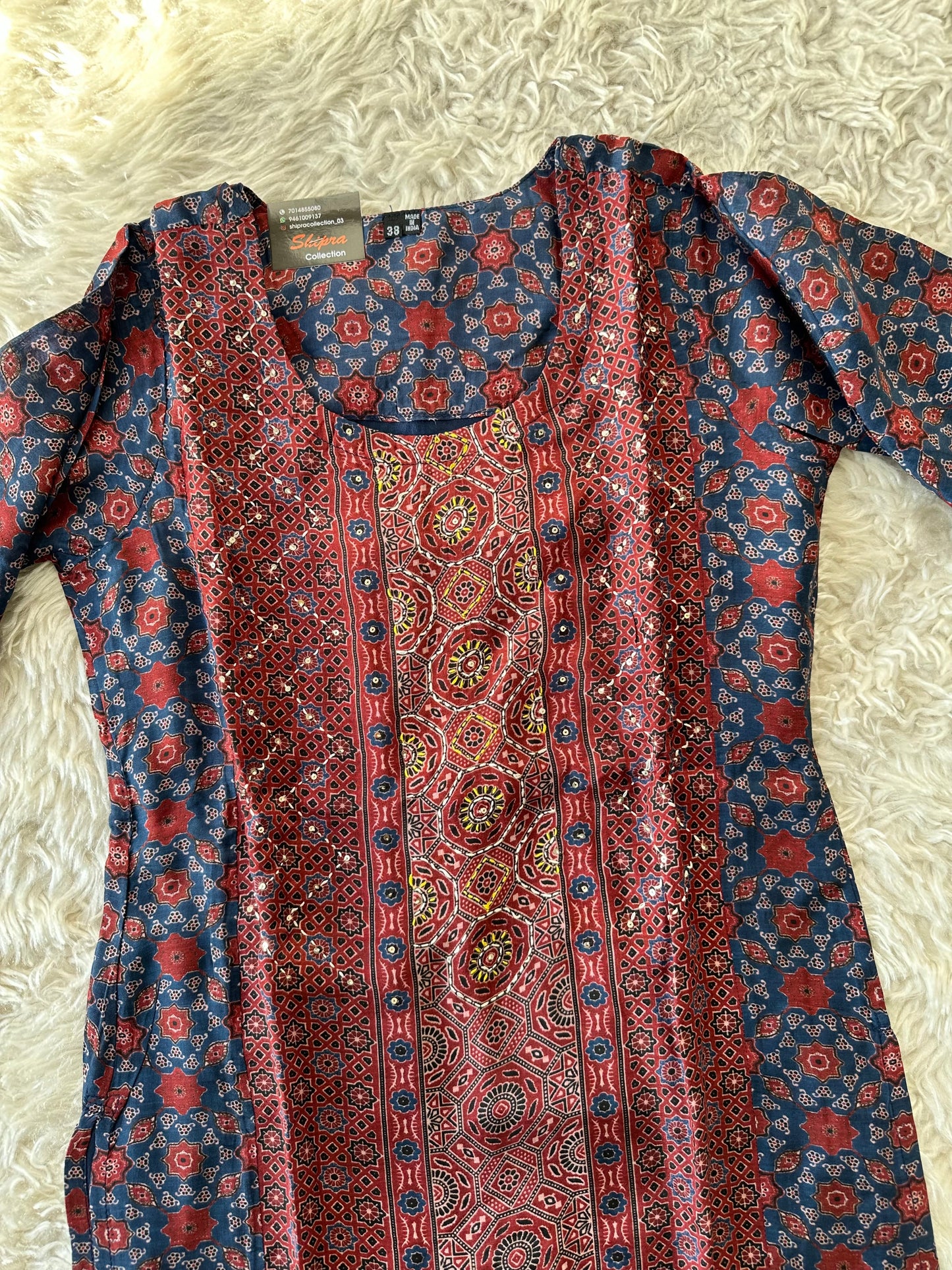 Crepe Silk Kurti Pant Dupatta Set
