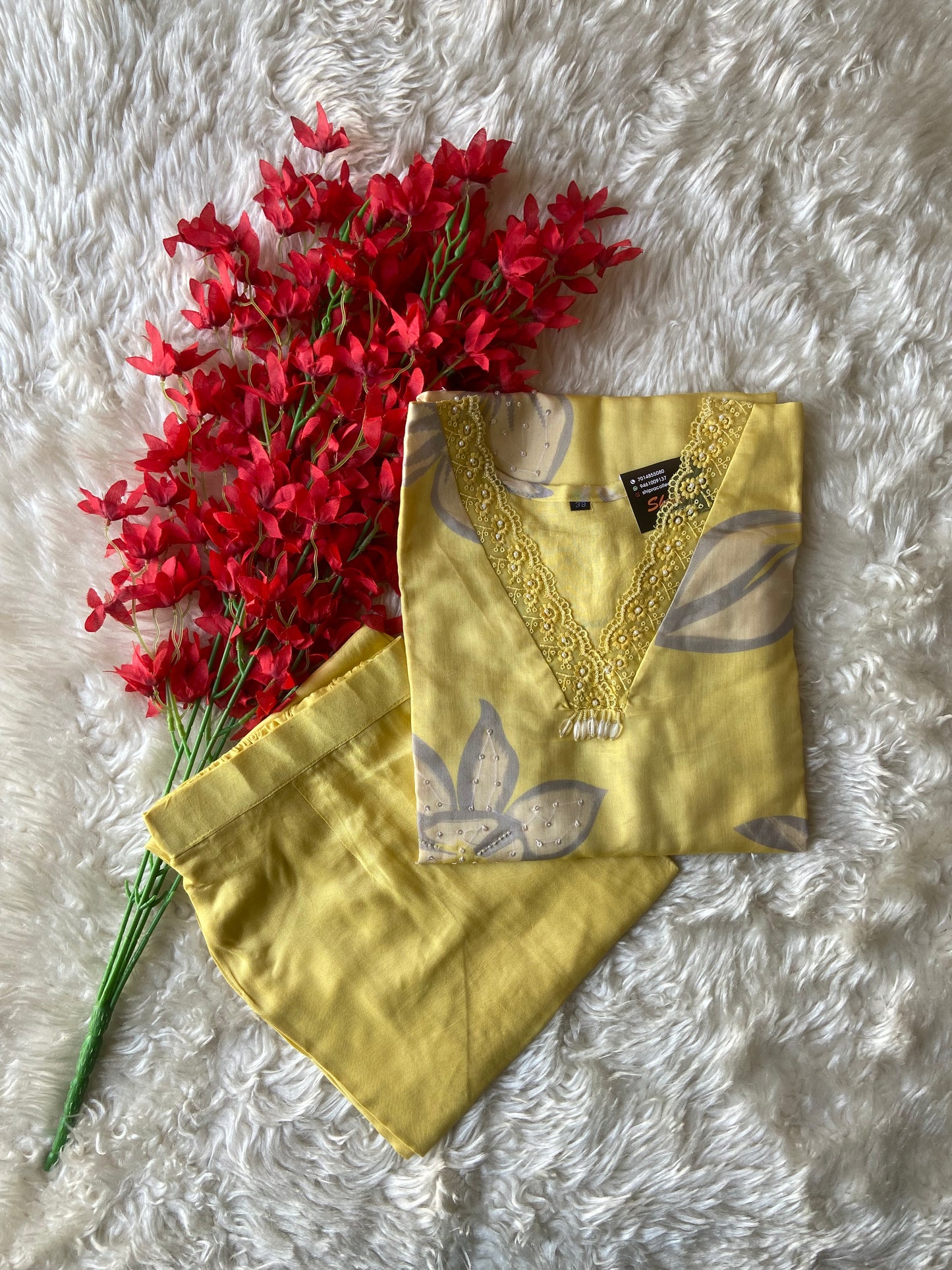 Premium Muslin Silk Kurti Pant Set