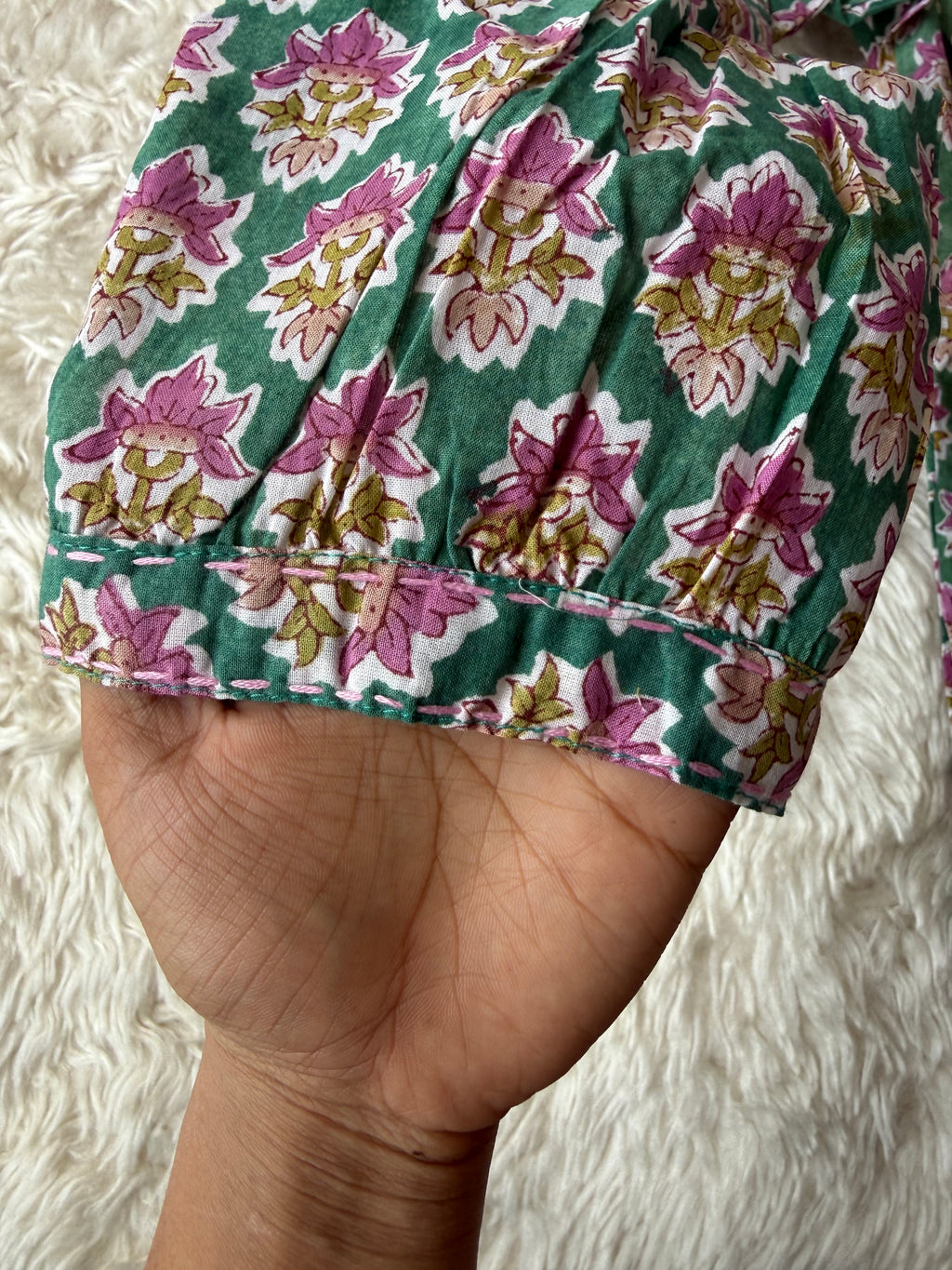 Premium Cotton Handblock Short Kurti