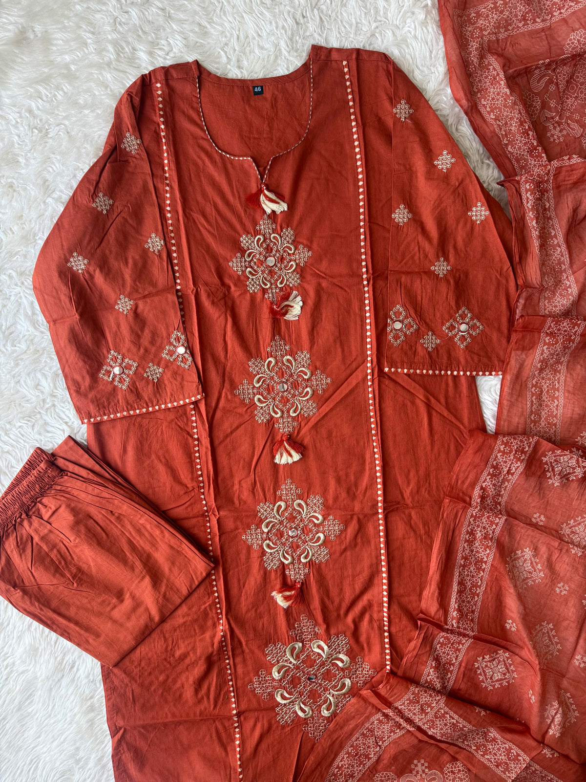 Budget Friendly Kurti Pant Dupatta Set