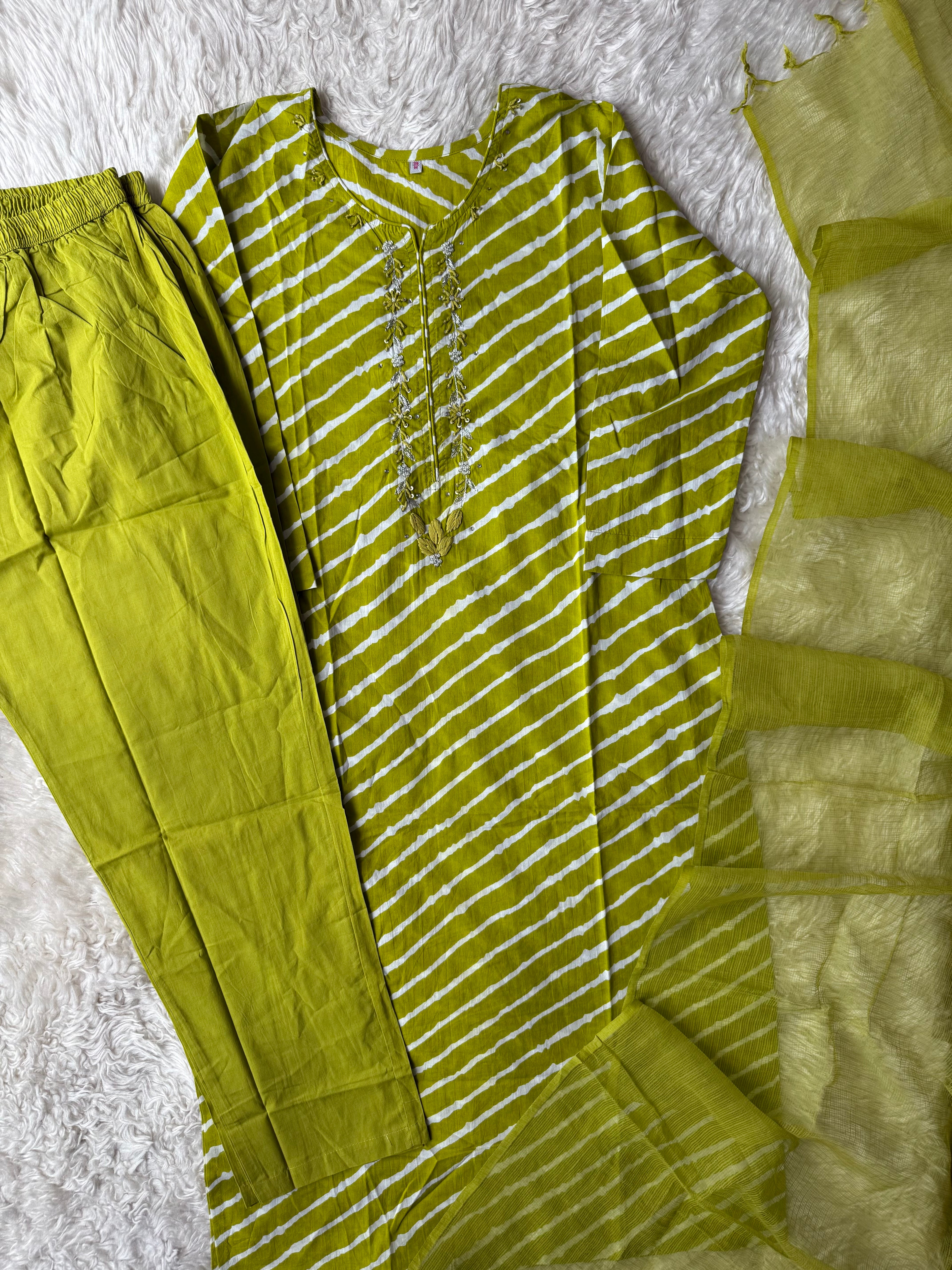 Premium Cotton Lehariya Set