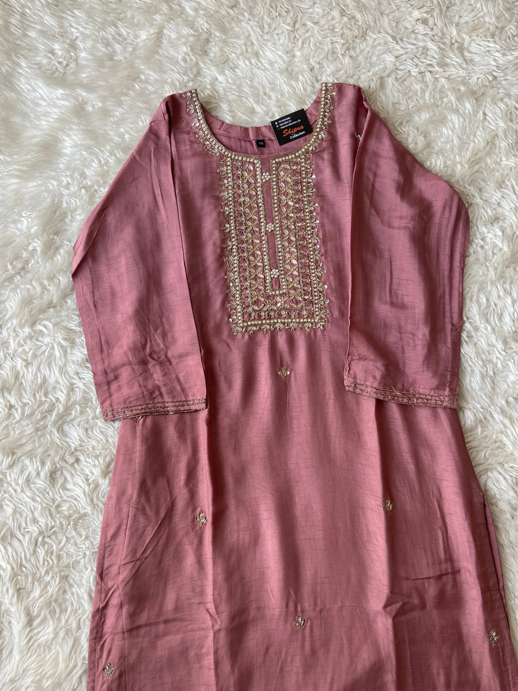 Pure Silk Kurti Pant Dupatta Set