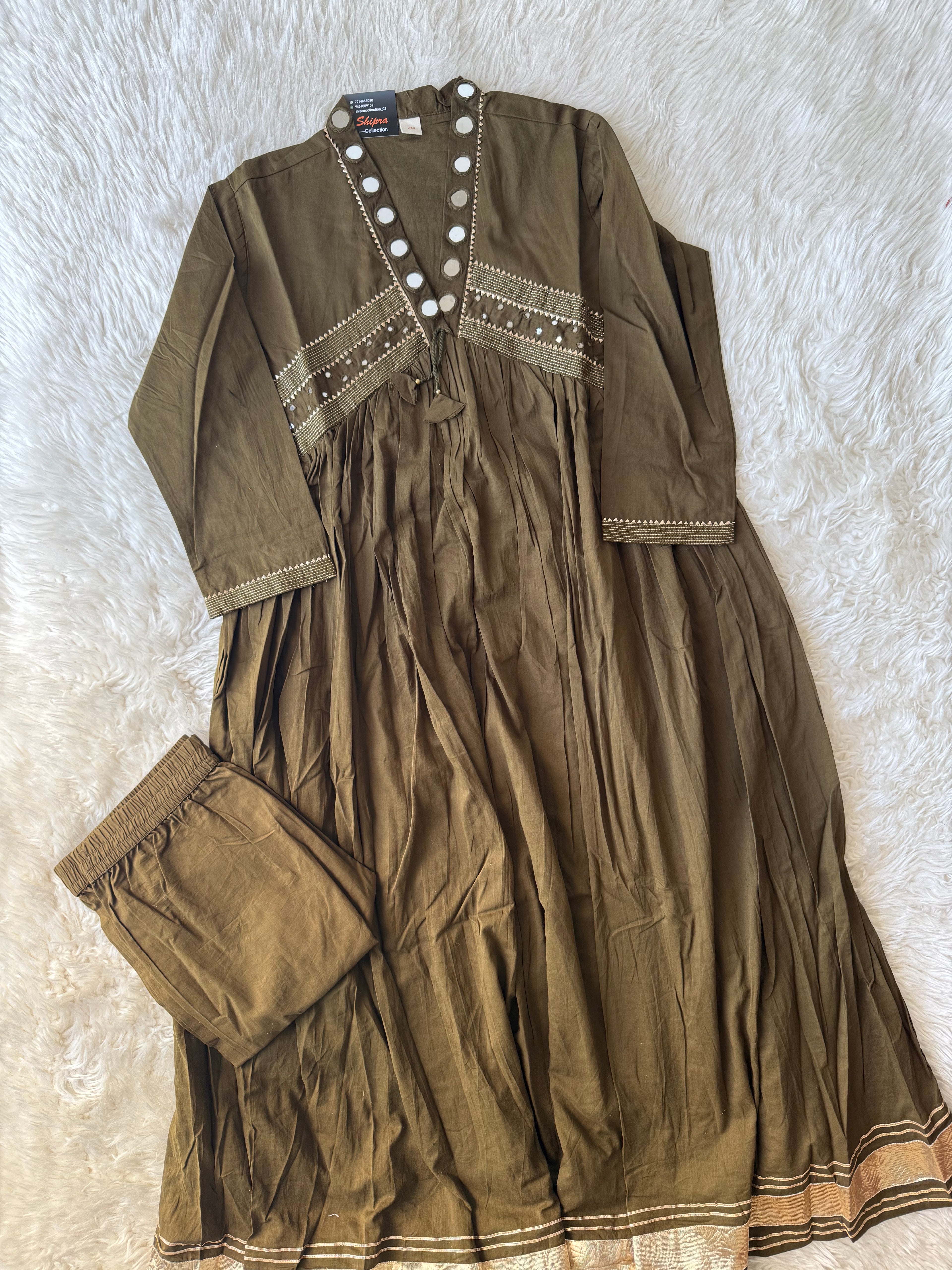 Premium Cotton Flare Kurti Pant Set