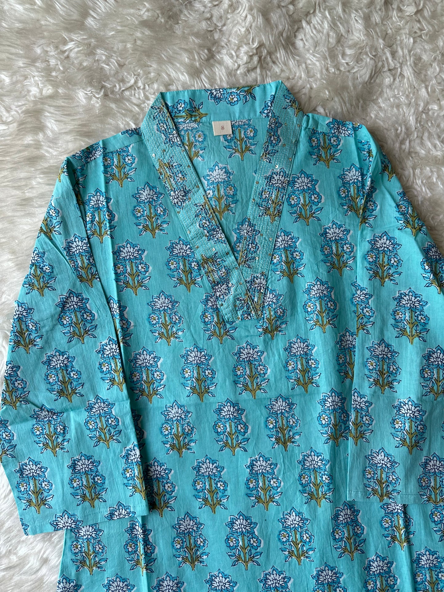 Premium Cotton V- Neck Kurti