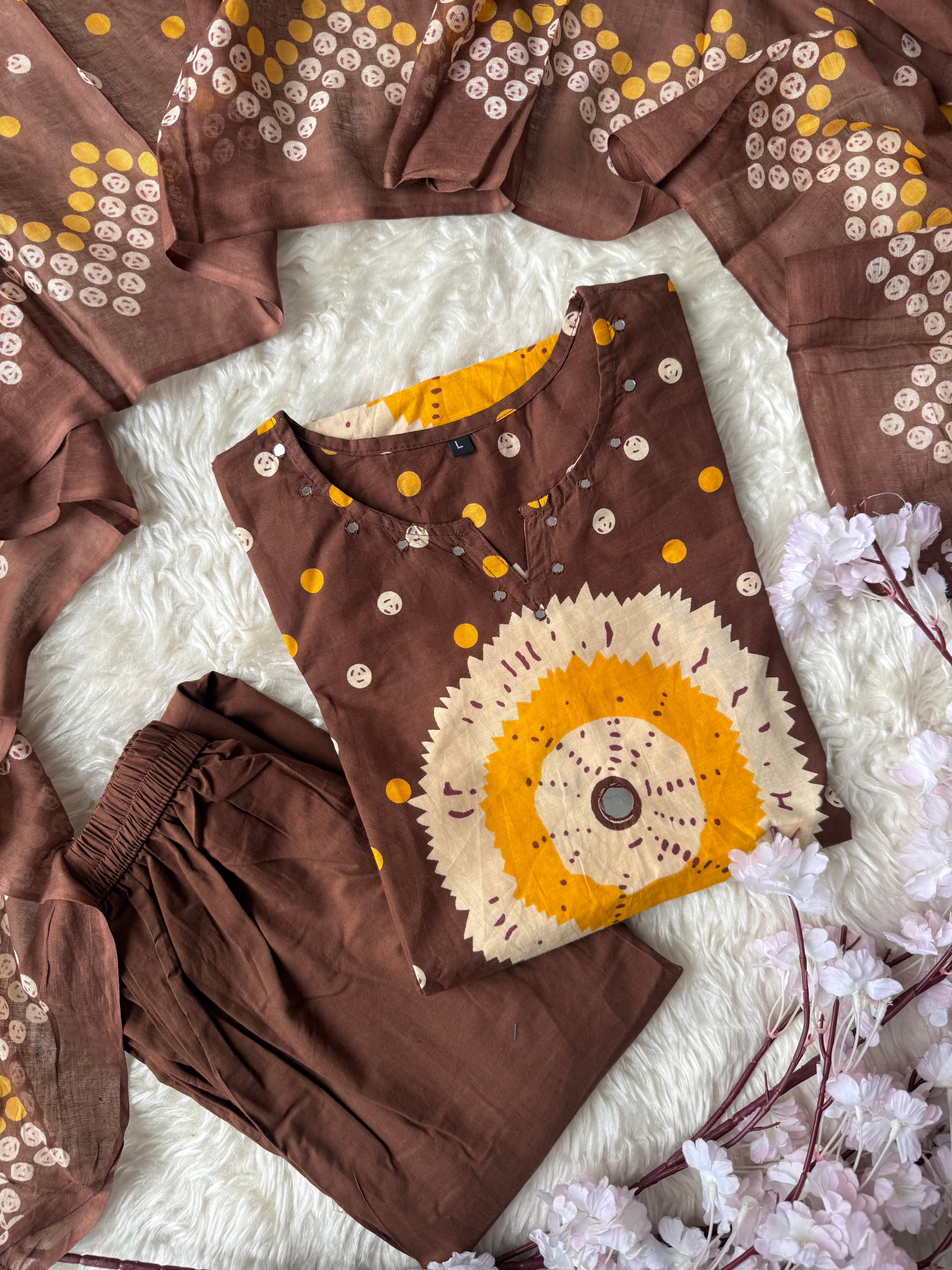 Budget Friendly Kurti Pant Dupatta Set