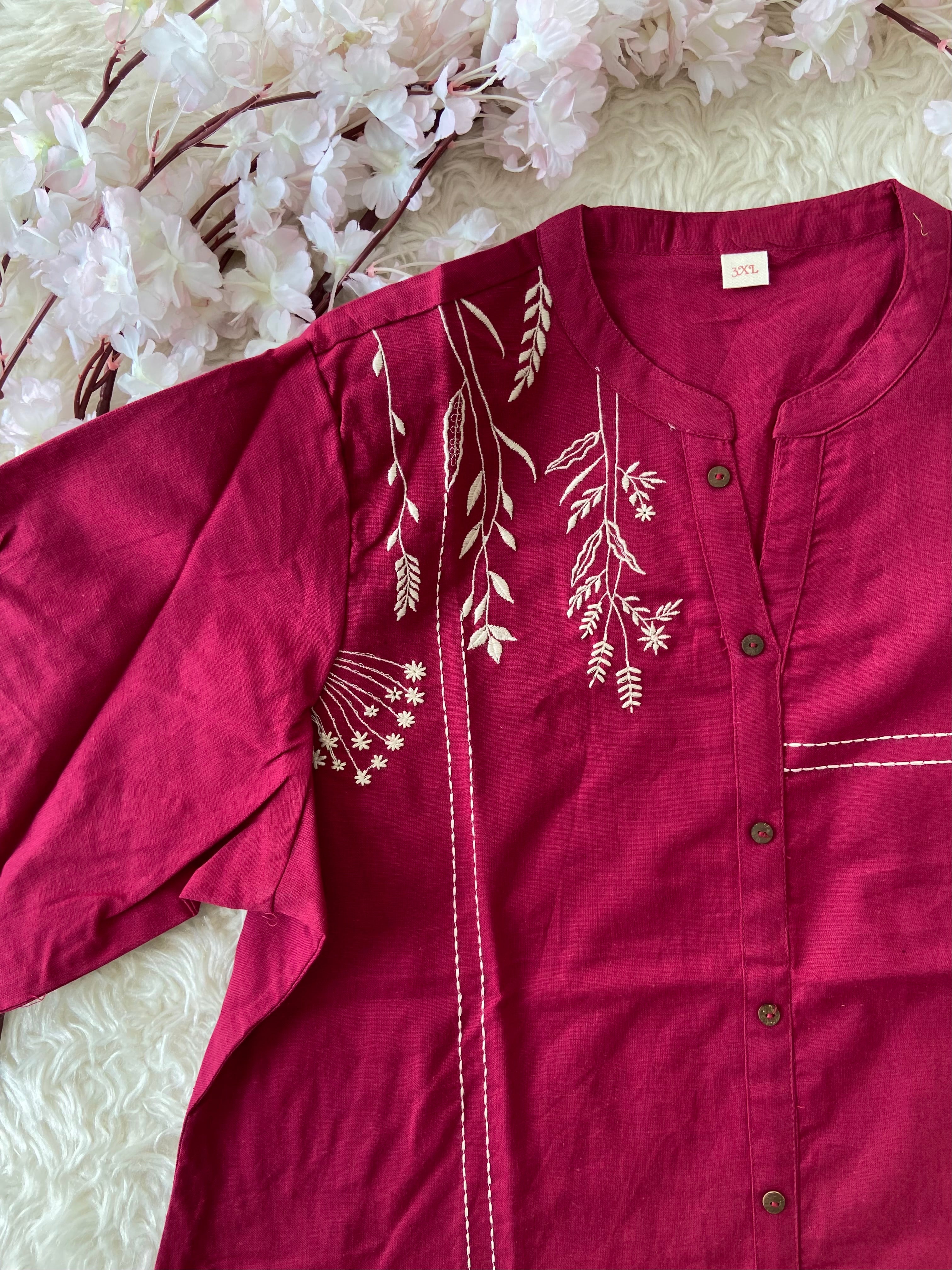 “Plus Size” Khadi Cotton Short Kurti