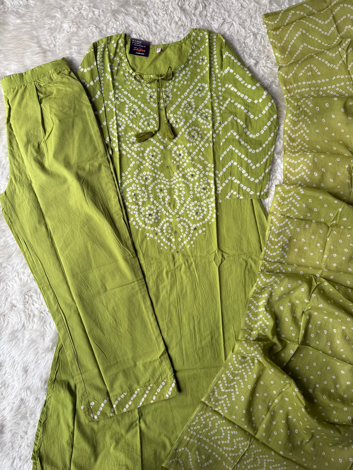 Premium Cotton Bandhani Set