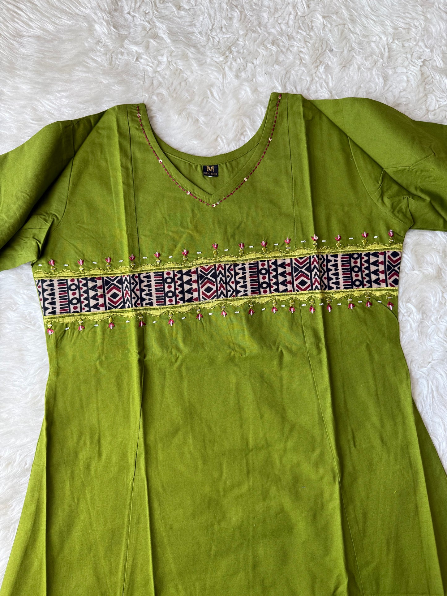 Pure Cotton Aline Kurti Plazo Dupatta Set