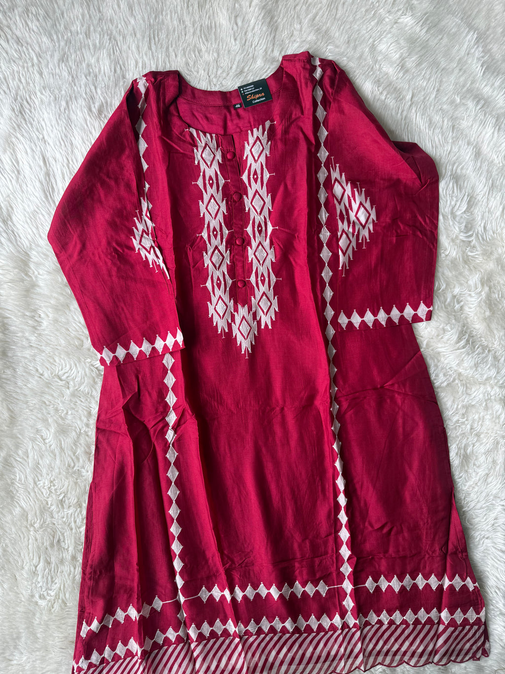 “ Plus Size” Butter Silk Kurti Pant Dupatta Set