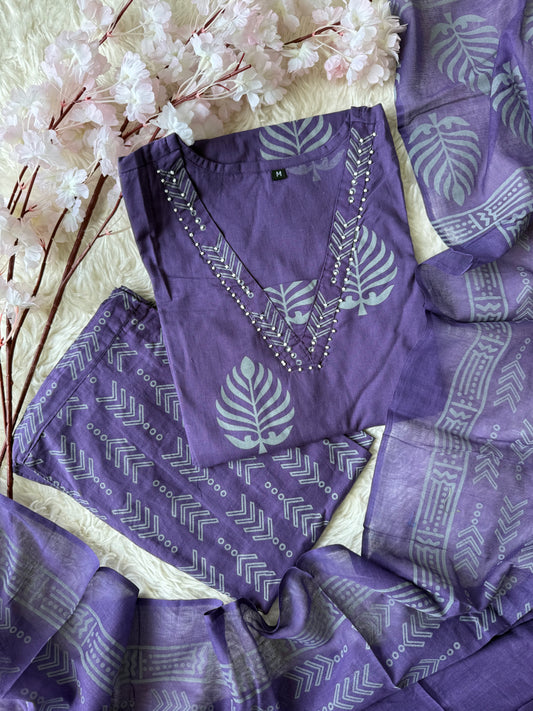 Budget Friendly Kurti Pant Dupatta Set