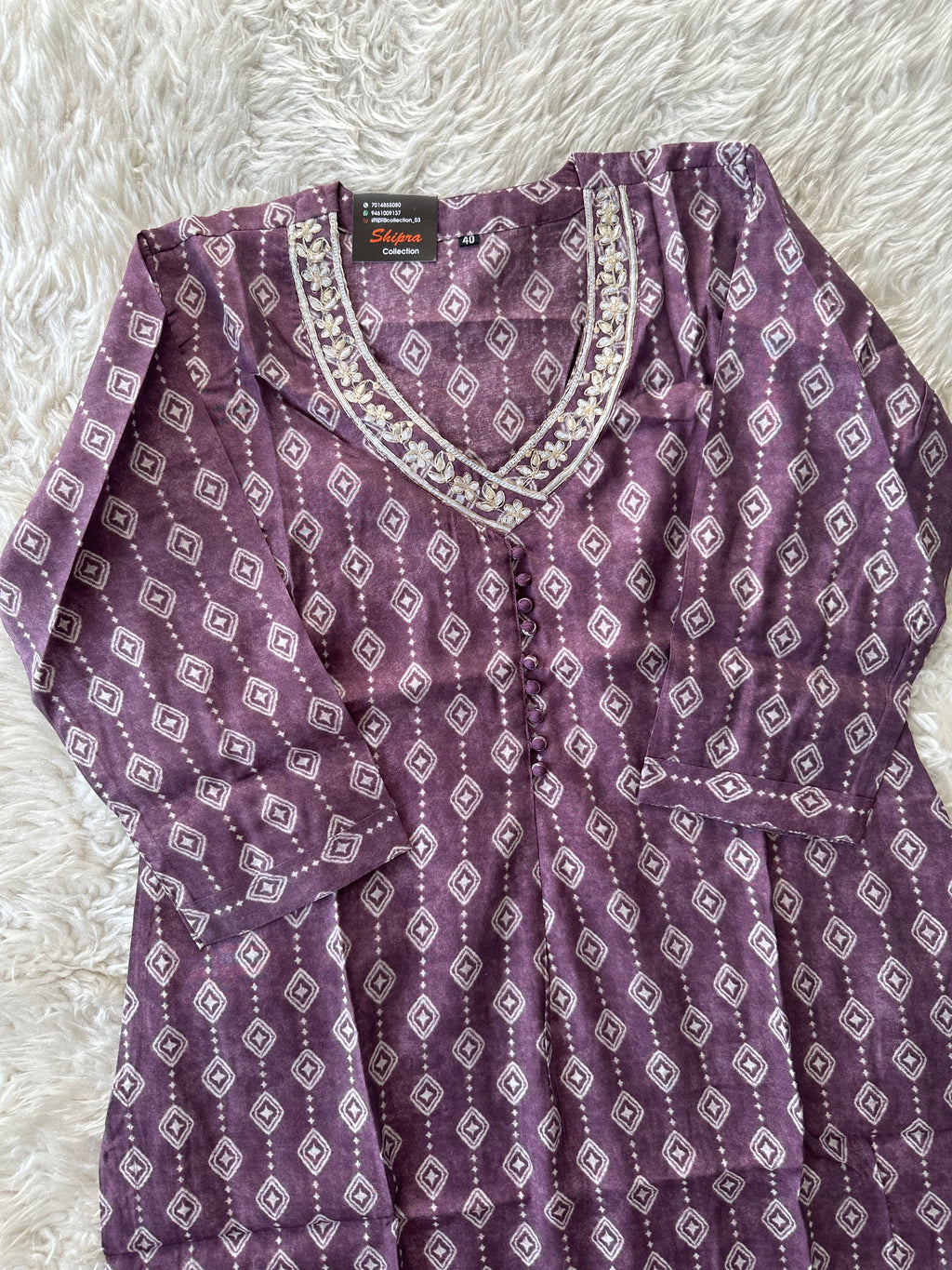 Pure Muslin Silk kurti