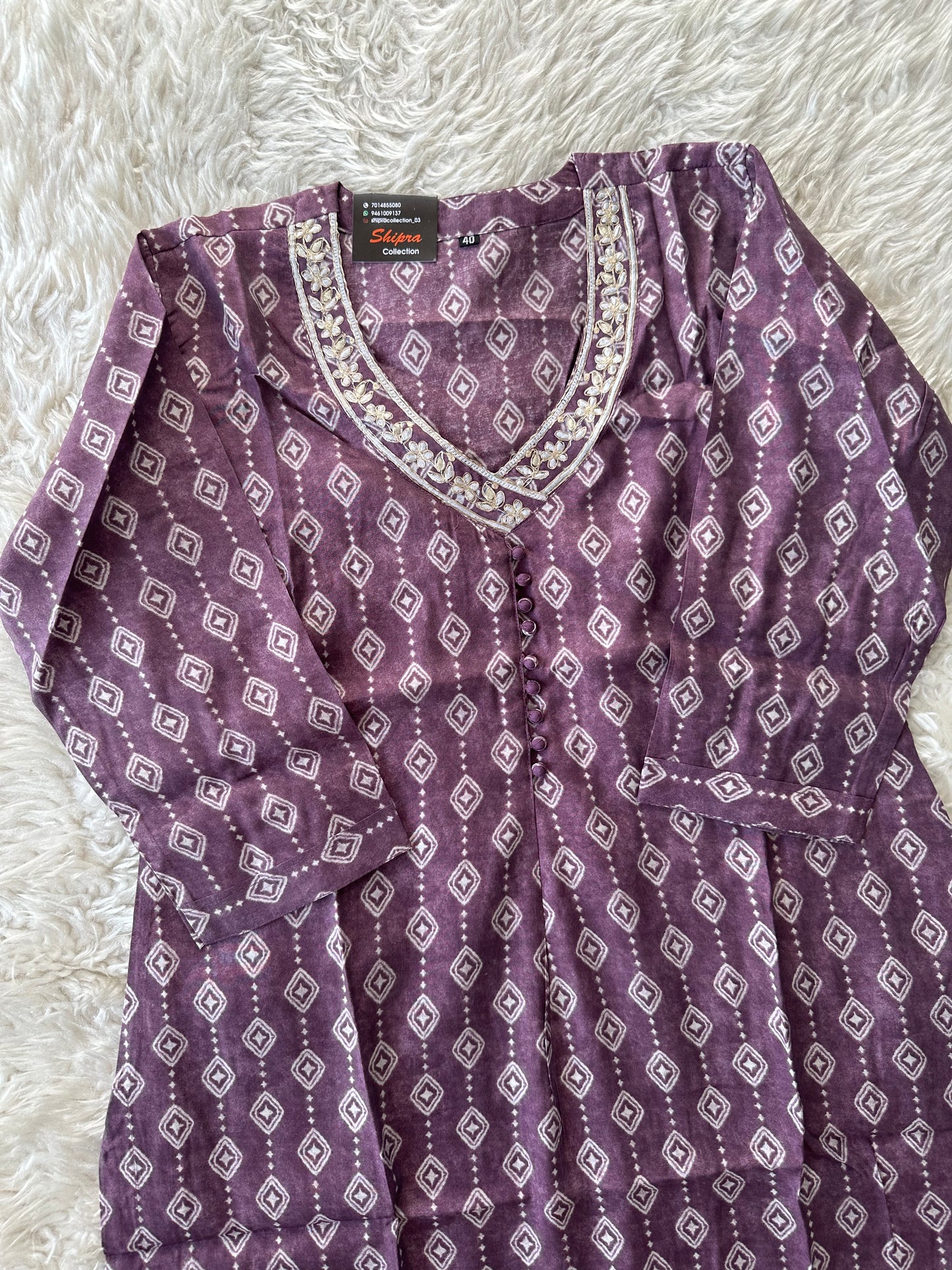 Pure Muslin Silk kurti