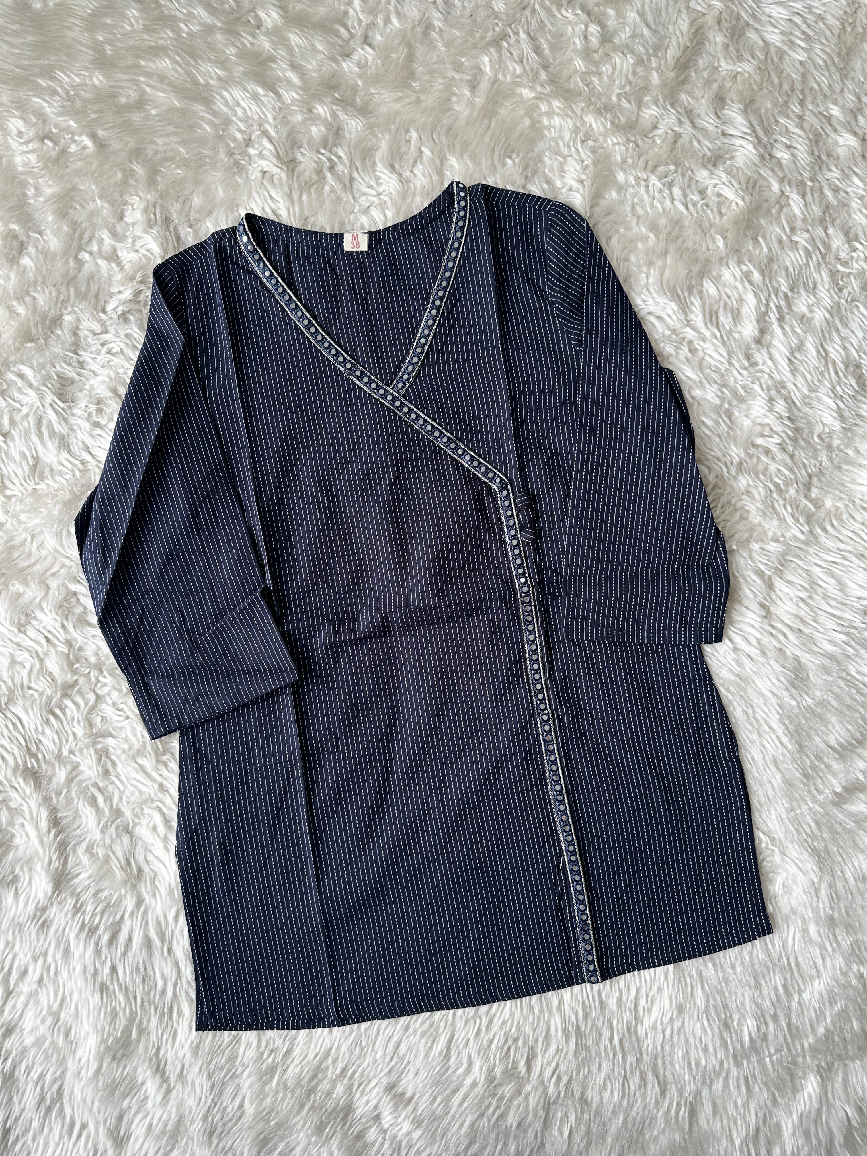 Pure Cotton Katha Details Short Kurti