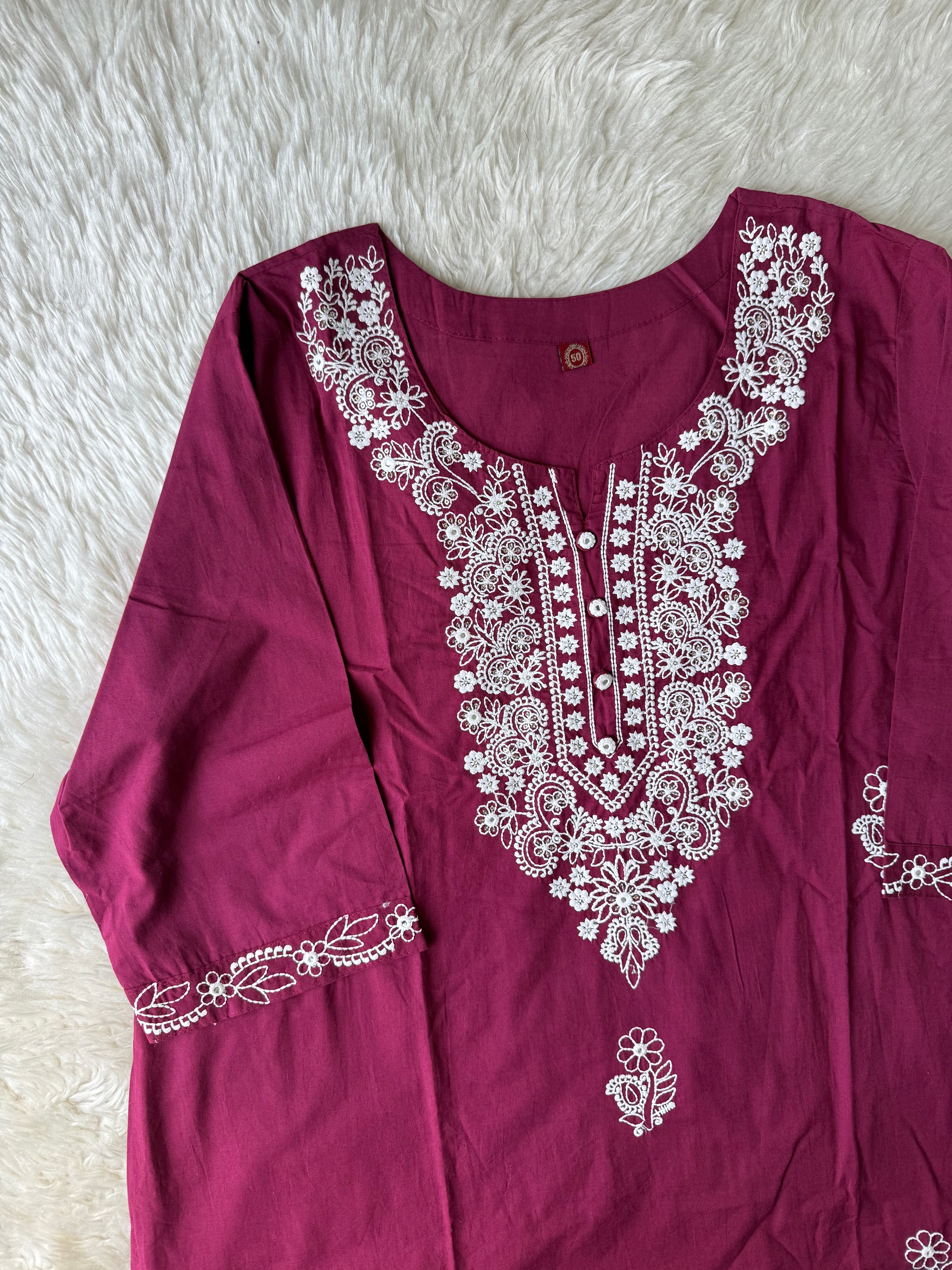 Pure Cotton Kurti Pant Dupatta Set