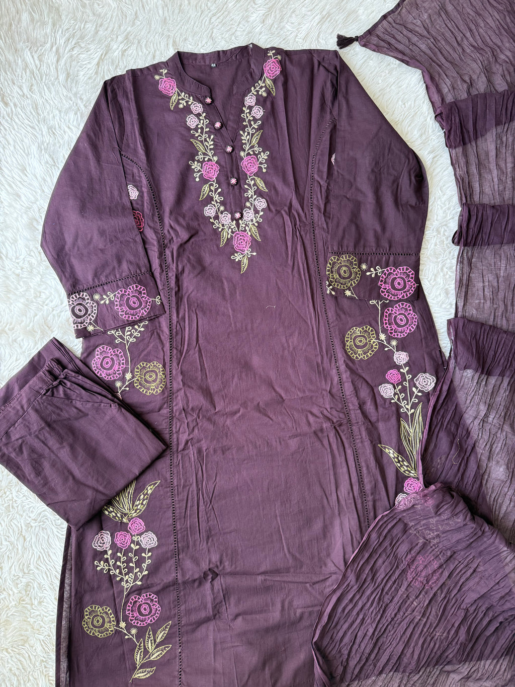 Premium Cotton Kurti Pant Dupatta Set