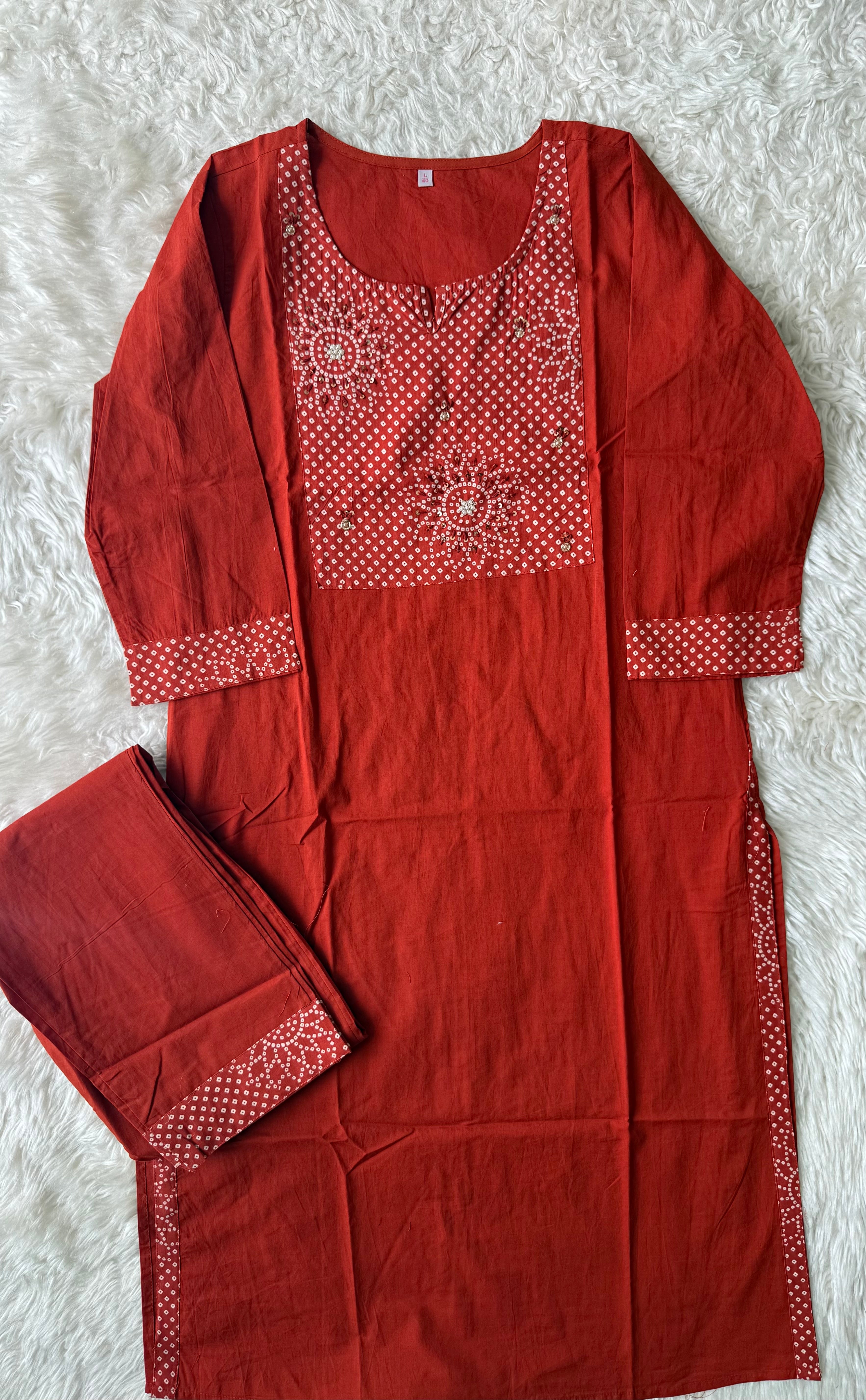Premium Cotton Kurti Pant Set