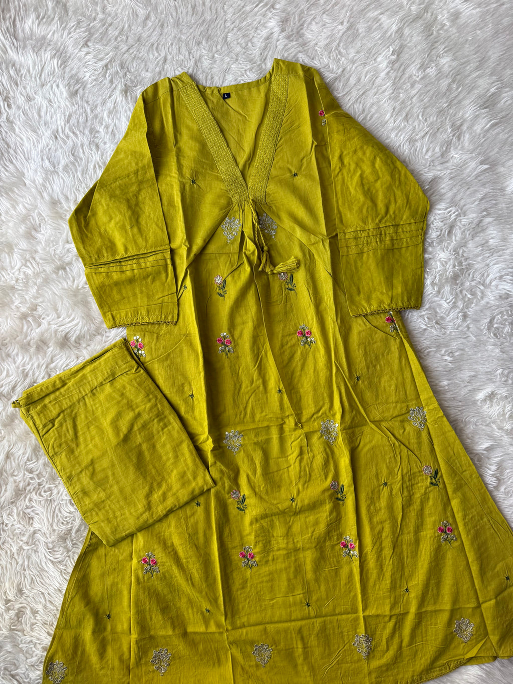 Cotton FLARE Kurti Pant Set