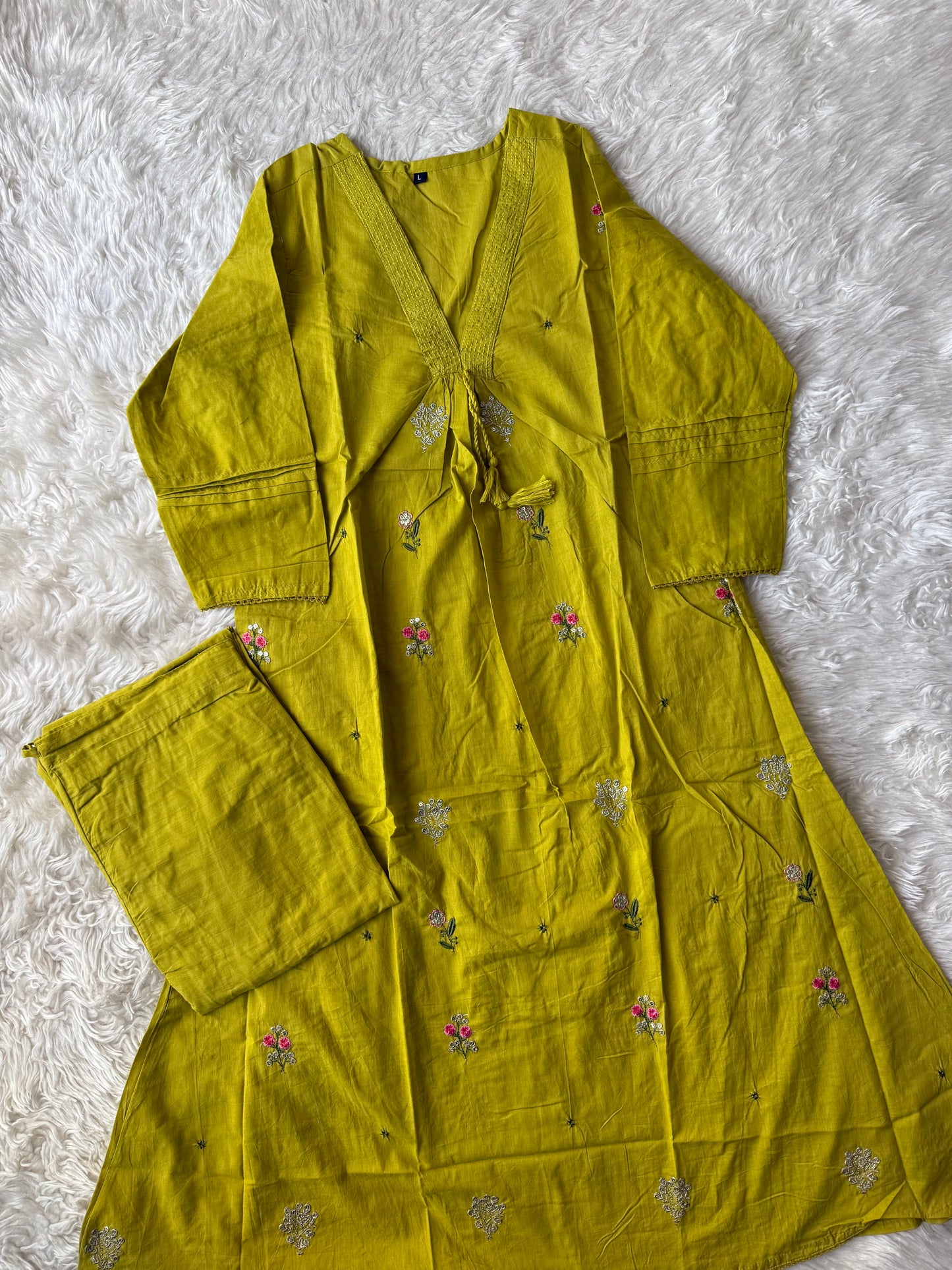 Cotton FLARE Kurti Pant Set