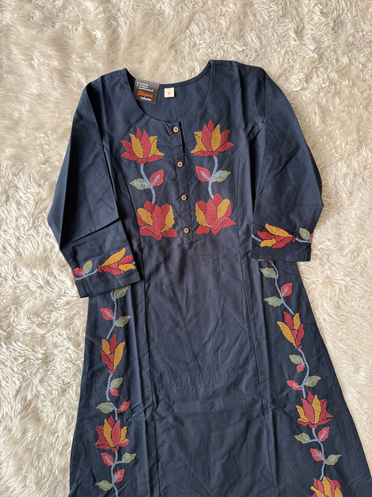 Khadi Cotton Kurti Pant Set