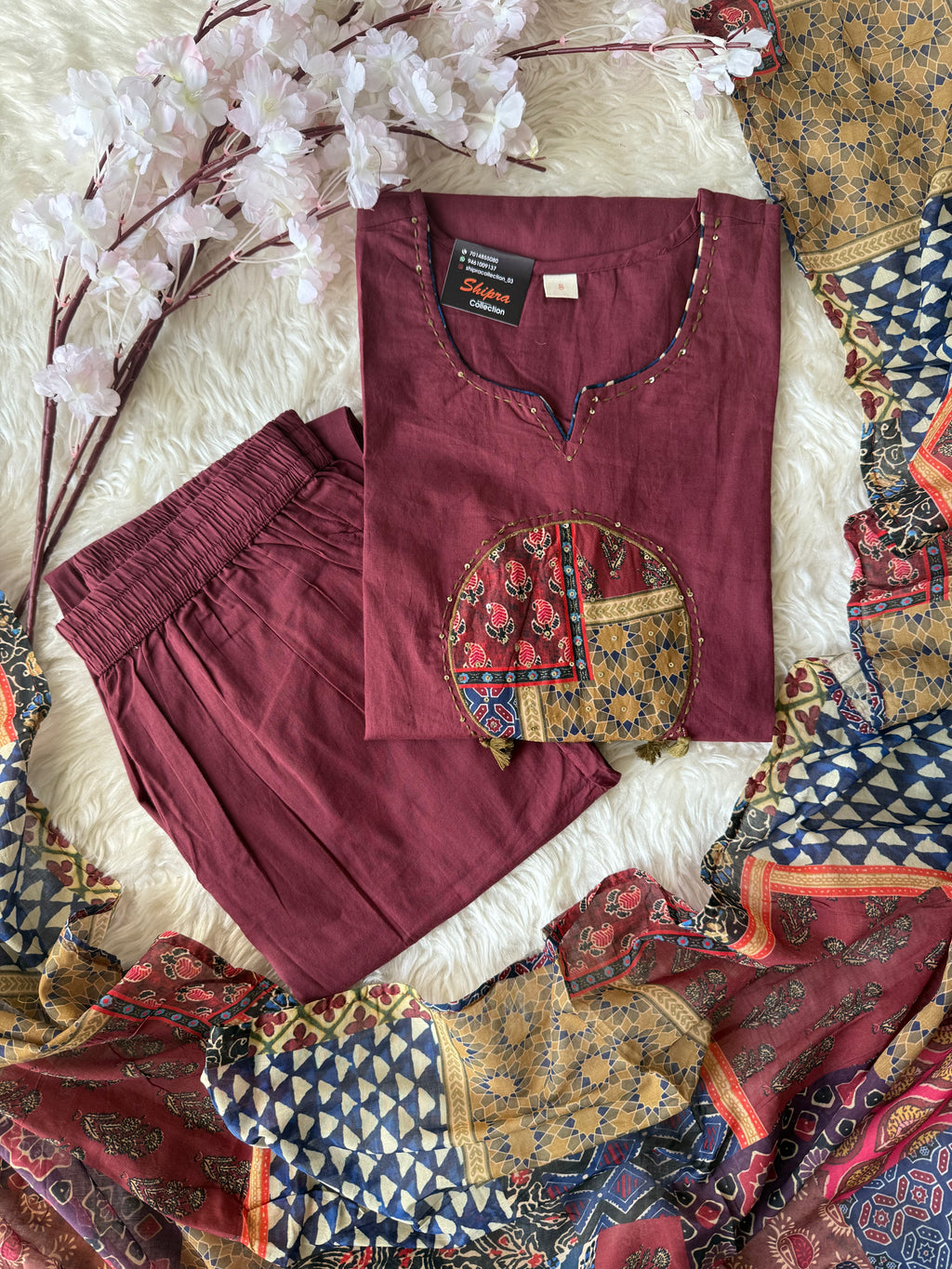 Premium Cotton Kurti Pant Dupatta Set