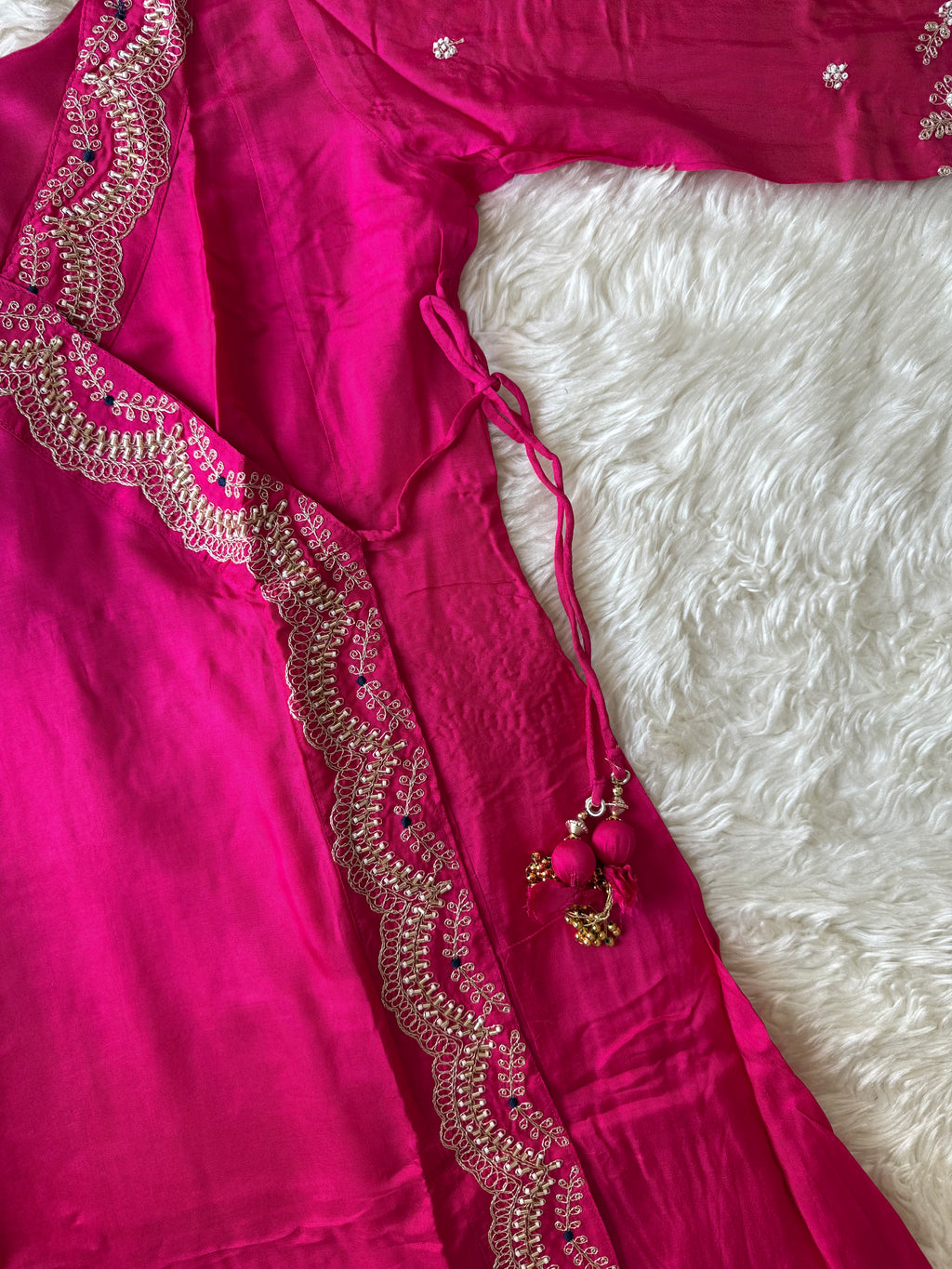 Russian Silk Kurti Pant Dupatta Set