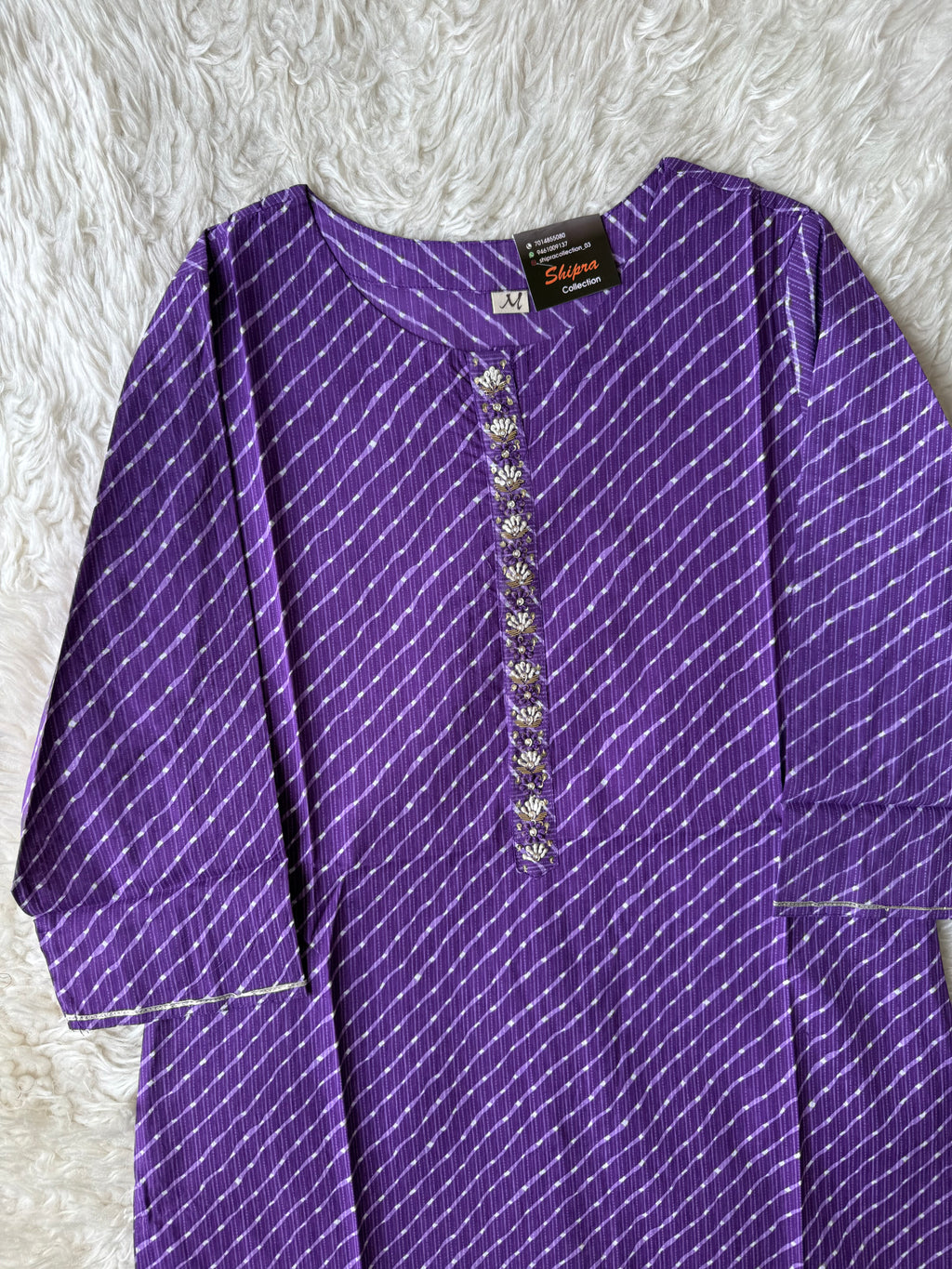 Premium Cotton Lehariya Kurti